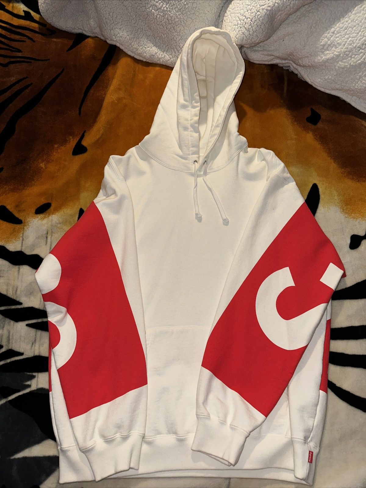 Supreme Supreme Big Logo Hooded Sweatshirt White | Grailed