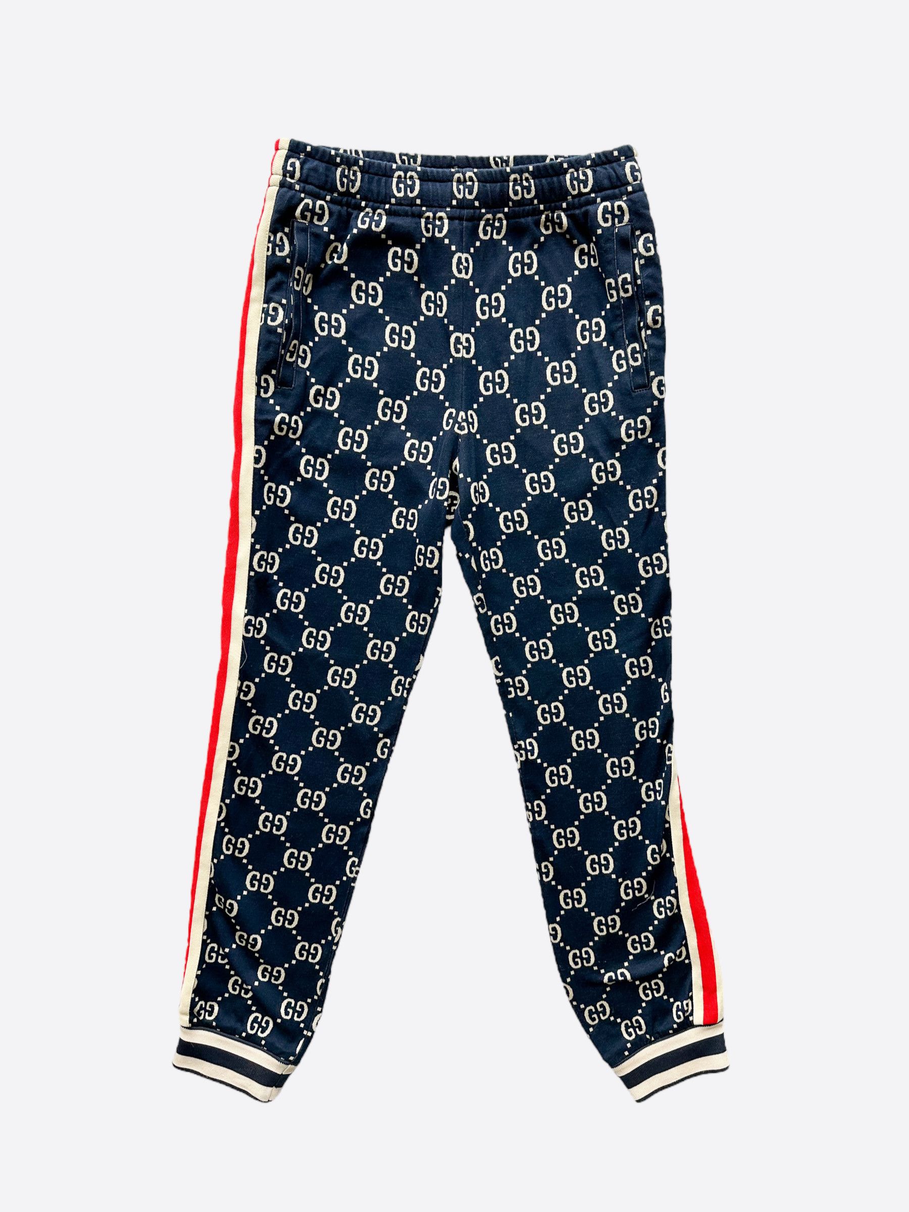 Gucci Gucci Blue & White GG Monogram Trackpants Size US 30 / EU 46 - 1 Thumbnail