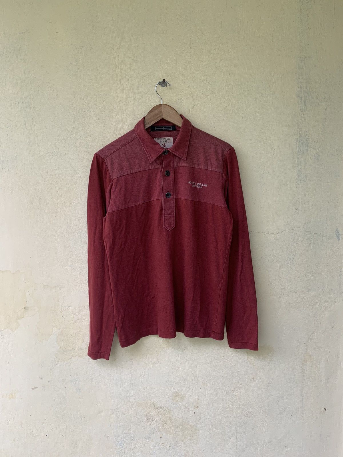 Stone Island Vintage stone island denim Polo Longsleeve Size US M / EU 48-50 / 2 - 1 Thumbnail