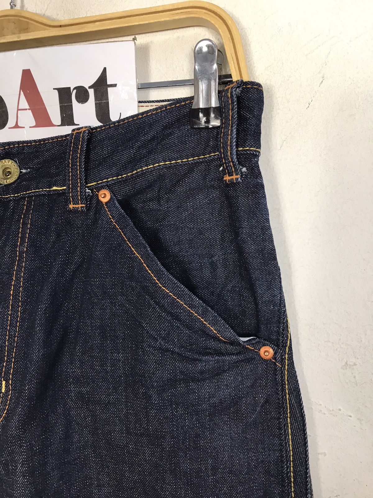 Japanese Brand × Vintage Vintage Navy Produce Indigo Denim Jeans Style Size US 30 / EU 46 - 5 Thumbnail