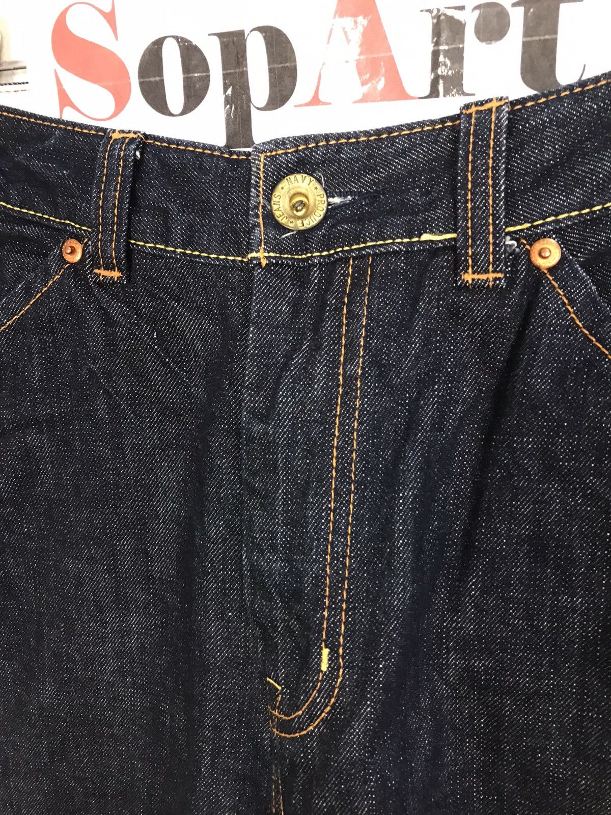 Japanese Brand × Vintage Vintage Navy Produce Indigo Denim Jeans Style Size US 30 / EU 46 - 6 Thumbnail