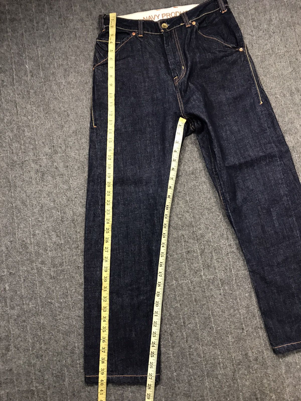 Japanese Brand × Vintage Vintage Navy Produce Indigo Denim Jeans Style Size US 30 / EU 46 - 20 Thumbnail