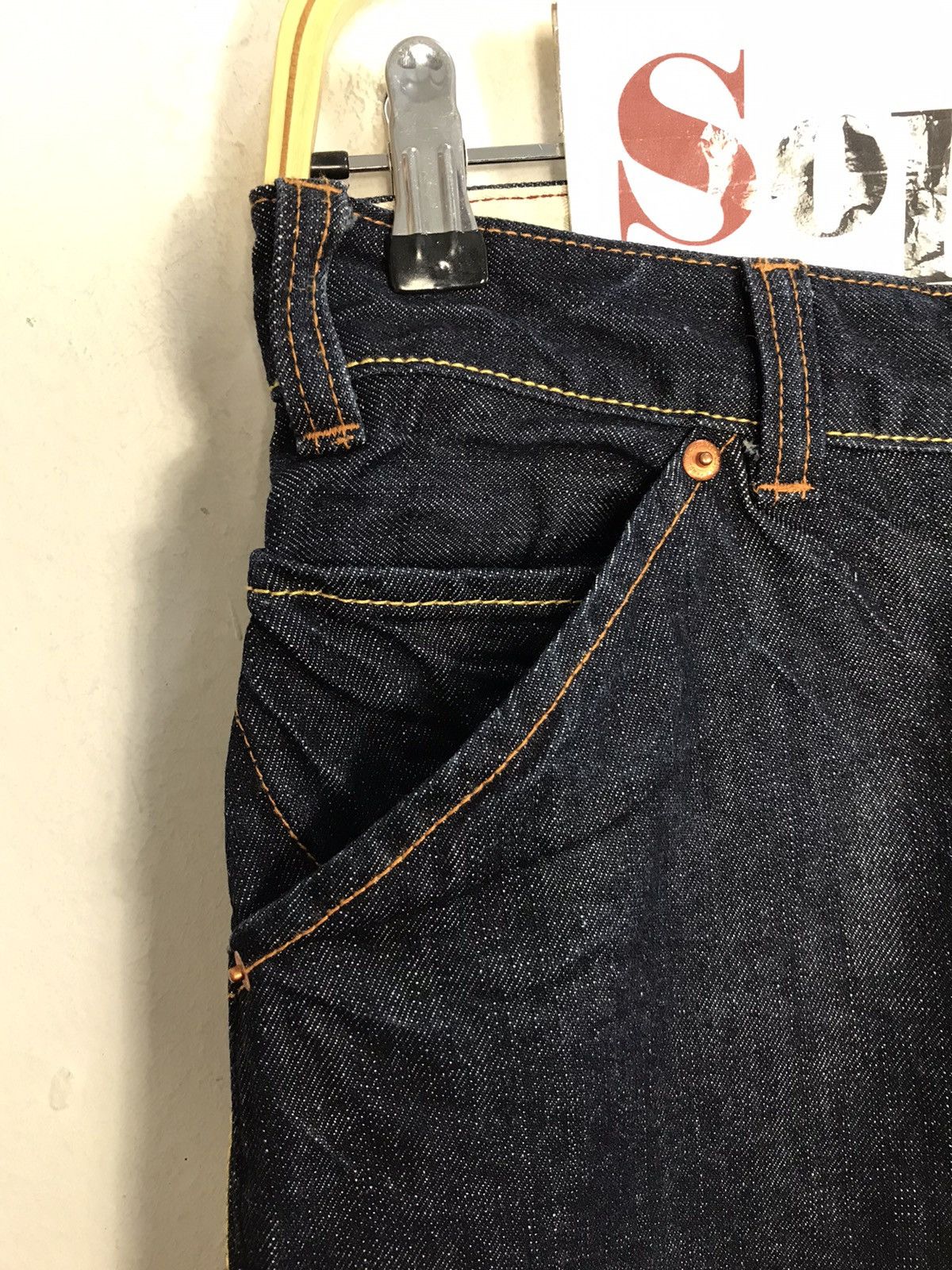 Japanese Brand × Vintage Vintage Navy Produce Indigo Denim Jeans Style Size US 30 / EU 46 - 8 Thumbnail
