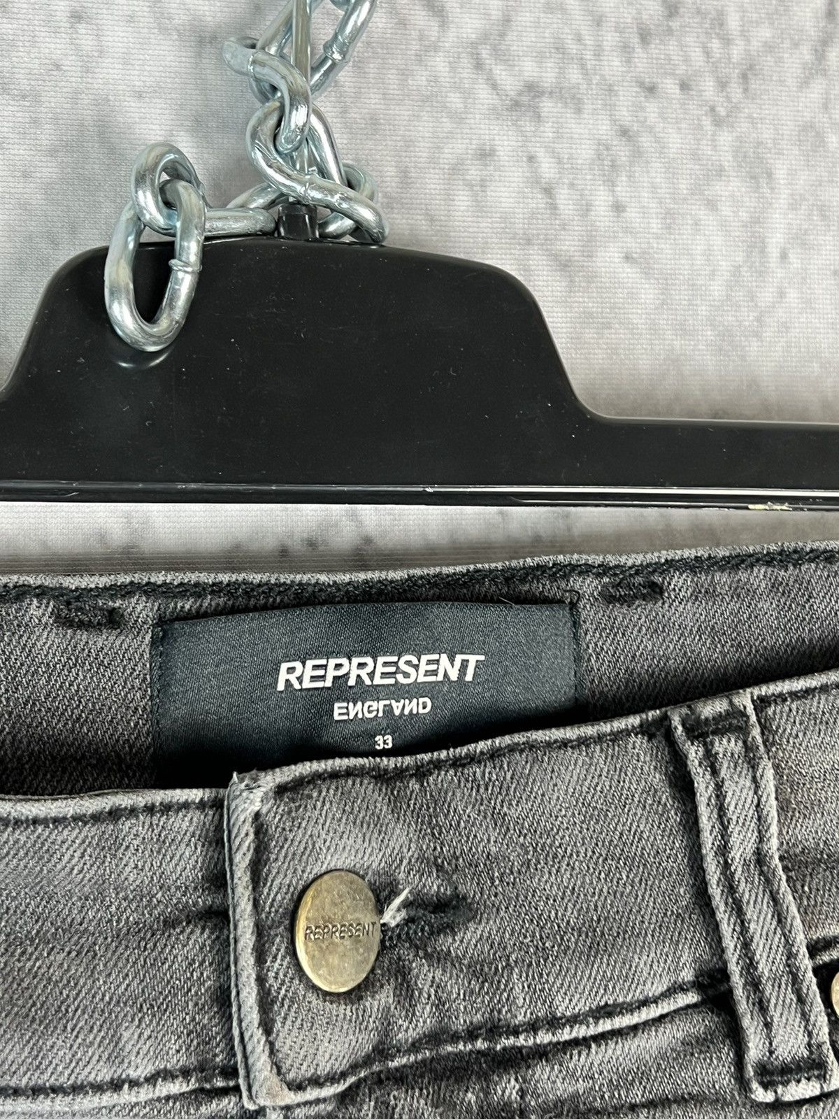 Represent Clo. Represent Clothing Clo Destroyer Denim Black 32 Size US 33 - 3 Thumbnail