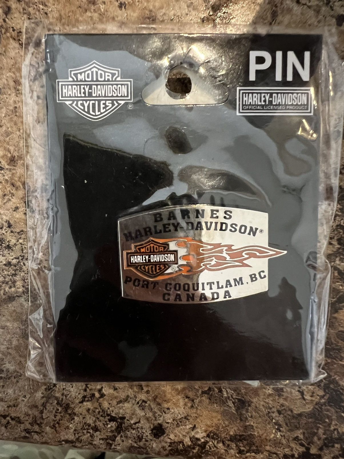 Vintage ***FINAL DROP***RARE Harley Davidson Port Coquitlam pin Size ONE SIZE - 1 Thumbnail