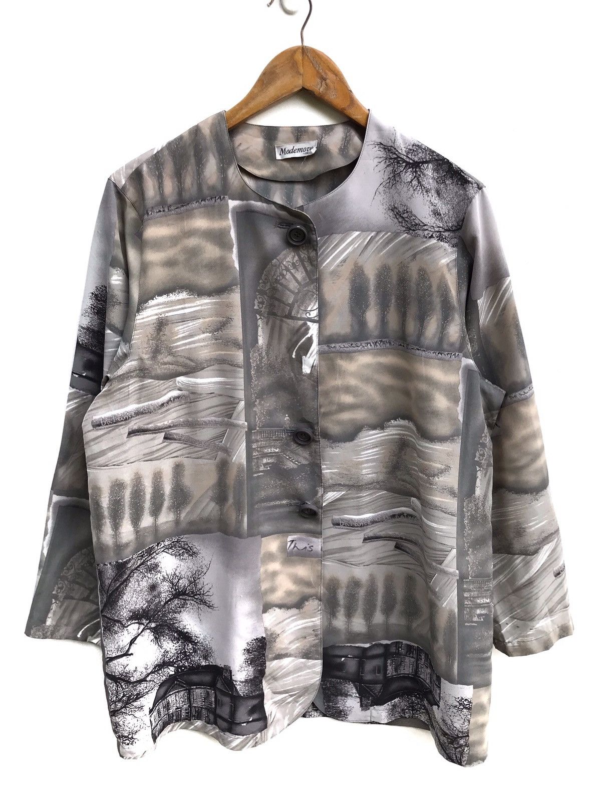 Japanese Brand Vintage Japanese Brand Modemoue Full Print Light Jacket Size US M / EU 48-50 / 2 - 1 Thumbnail