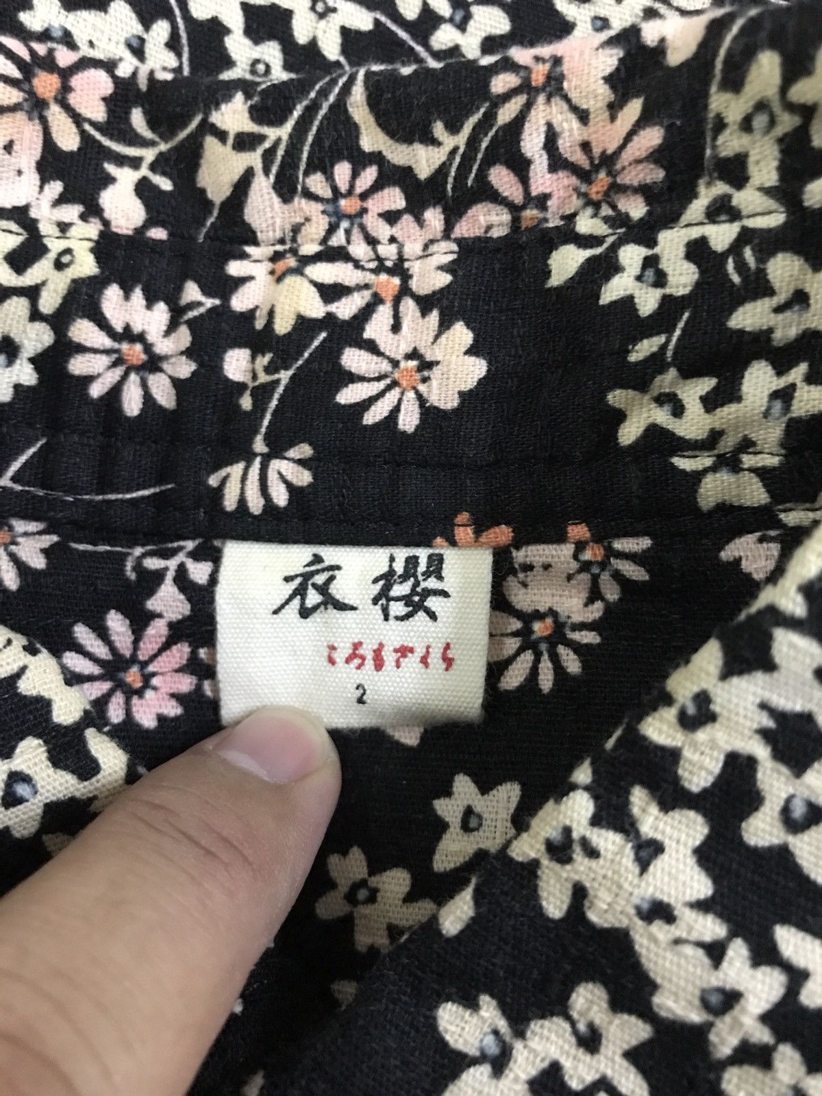 Japanese Brand Japanese Brand Snap Button Black Multicolour Sakura Shirts Size US S / EU 44-46 / 1 - 7 Thumbnail