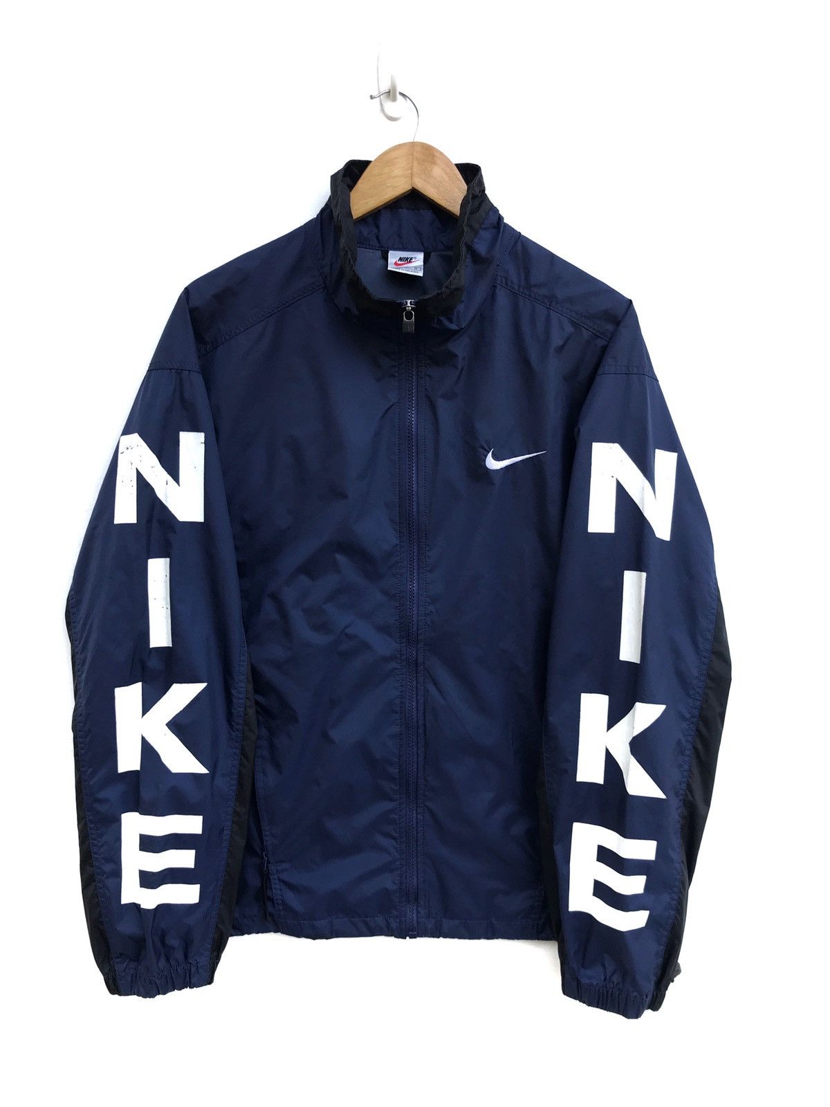 PICK!! Vintage Nike Sweater Spellout Logo Nike Varsity Big Logo online Embroided Snap Button Windbreaker Nike Jacket Size XL