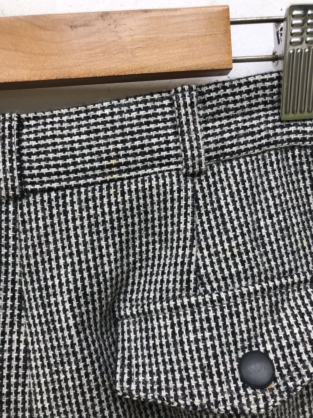 Handmade × Japanese Brand Japanese Brand York Reine Wool Houndstooth Checkered Pants Size US 26 / EU 42 - 7 Thumbnail