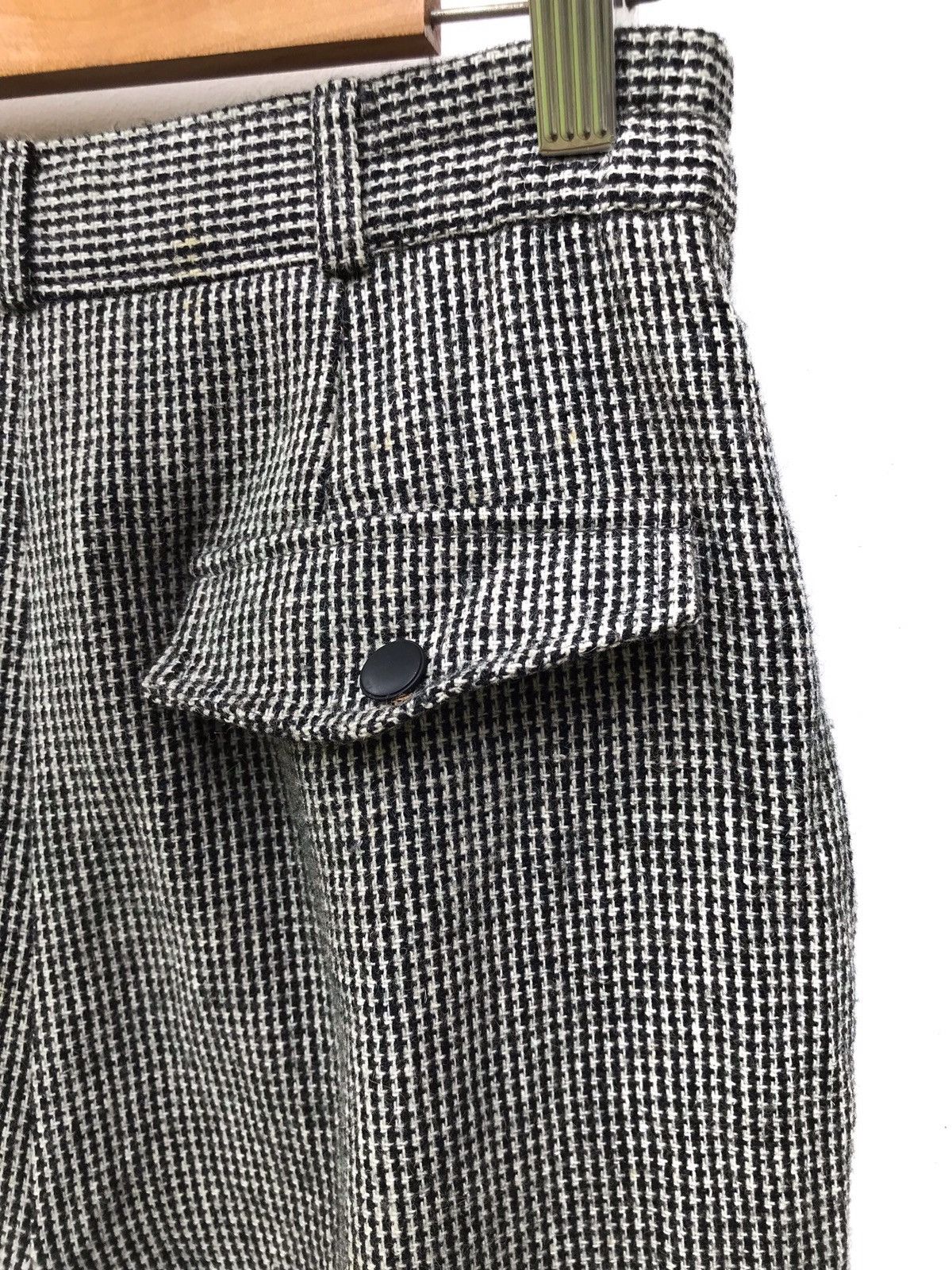 Handmade × Japanese Brand Japanese Brand York Reine Wool Houndstooth Checkered Pants Size US 26 / EU 42 - 6 Thumbnail