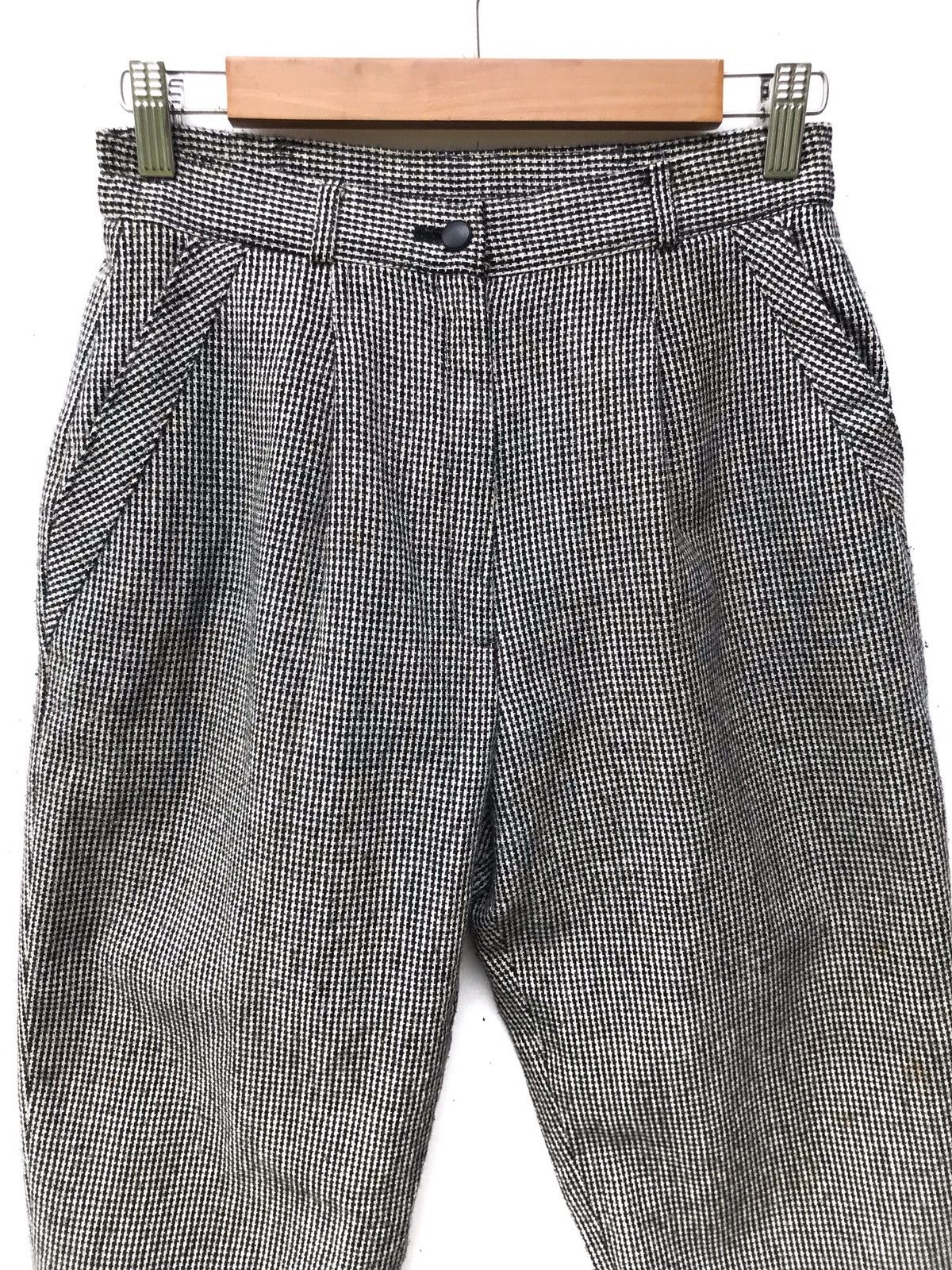 Handmade × Japanese Brand Japanese Brand York Reine Wool Houndstooth Checkered Pants Size US 26 / EU 42 - 2 Thumbnail