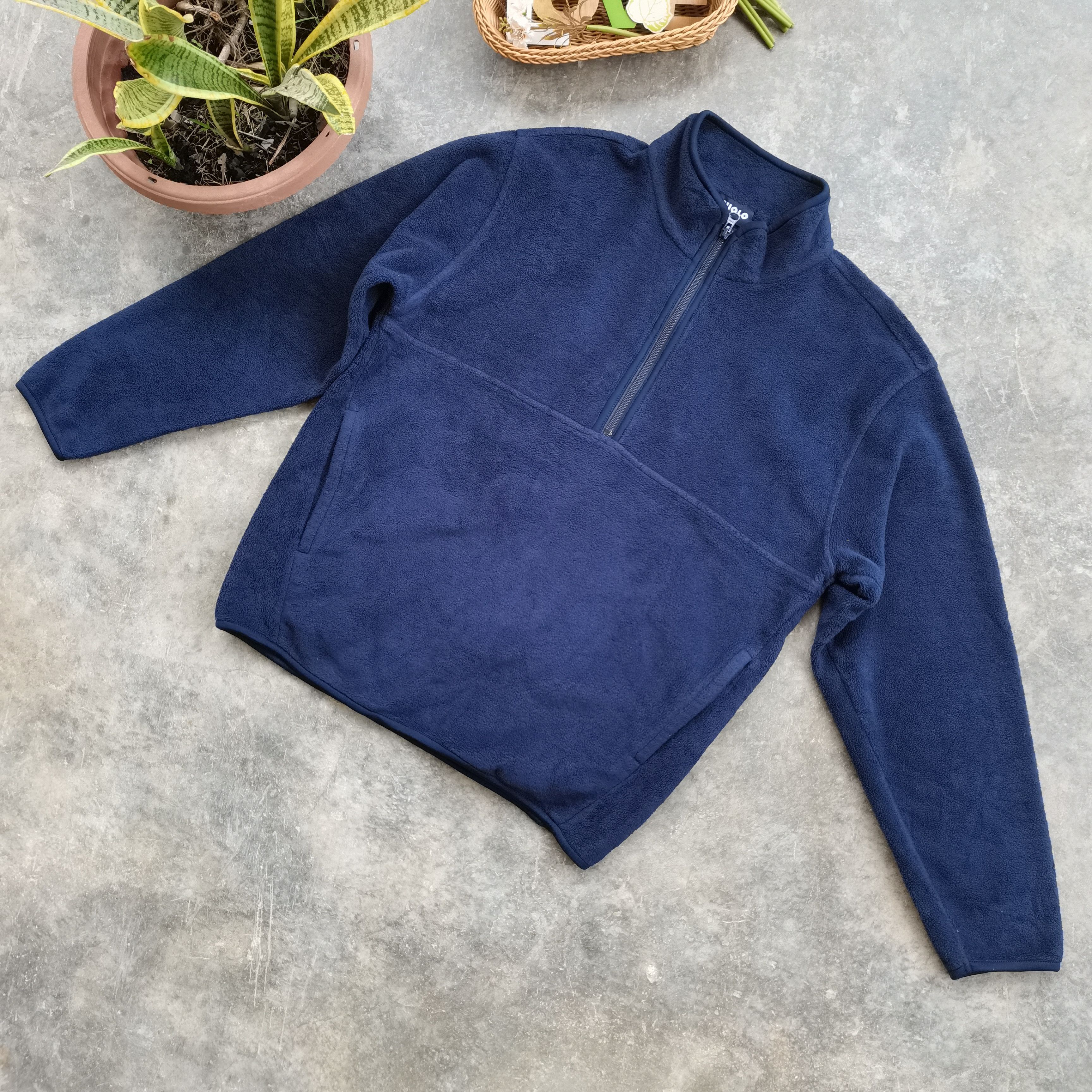 Japanese Brand UNIQLO Half Zipper Fleece Sweatshirt Size US M / EU 48-50 / 2 - 1 Thumbnail
