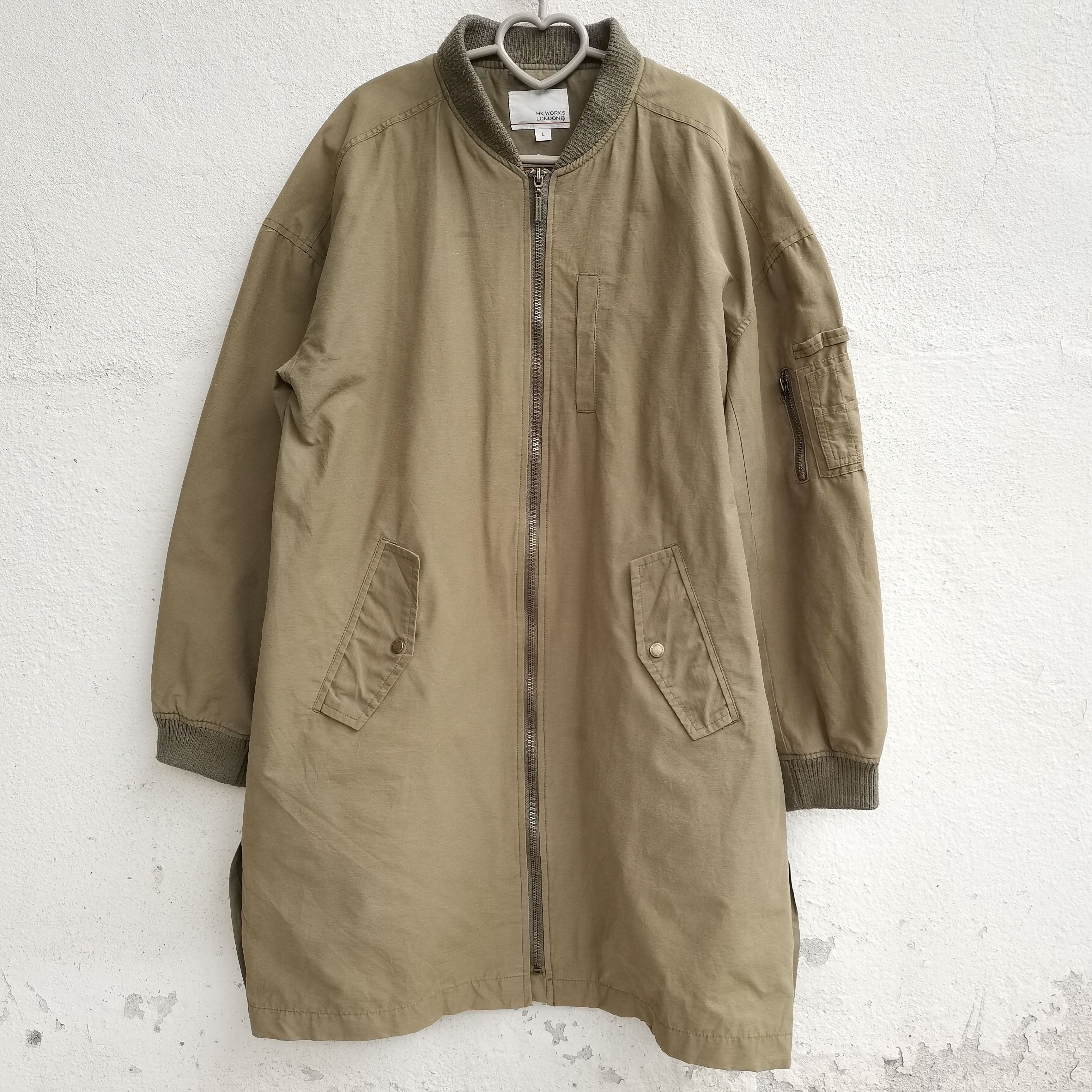 Japanese Brand × Vintage Steals💥 Vintage HK WORKS LONDON Bomber Long Jacket Size US L / EU 52-54 / 3 - 2 Thumbnail