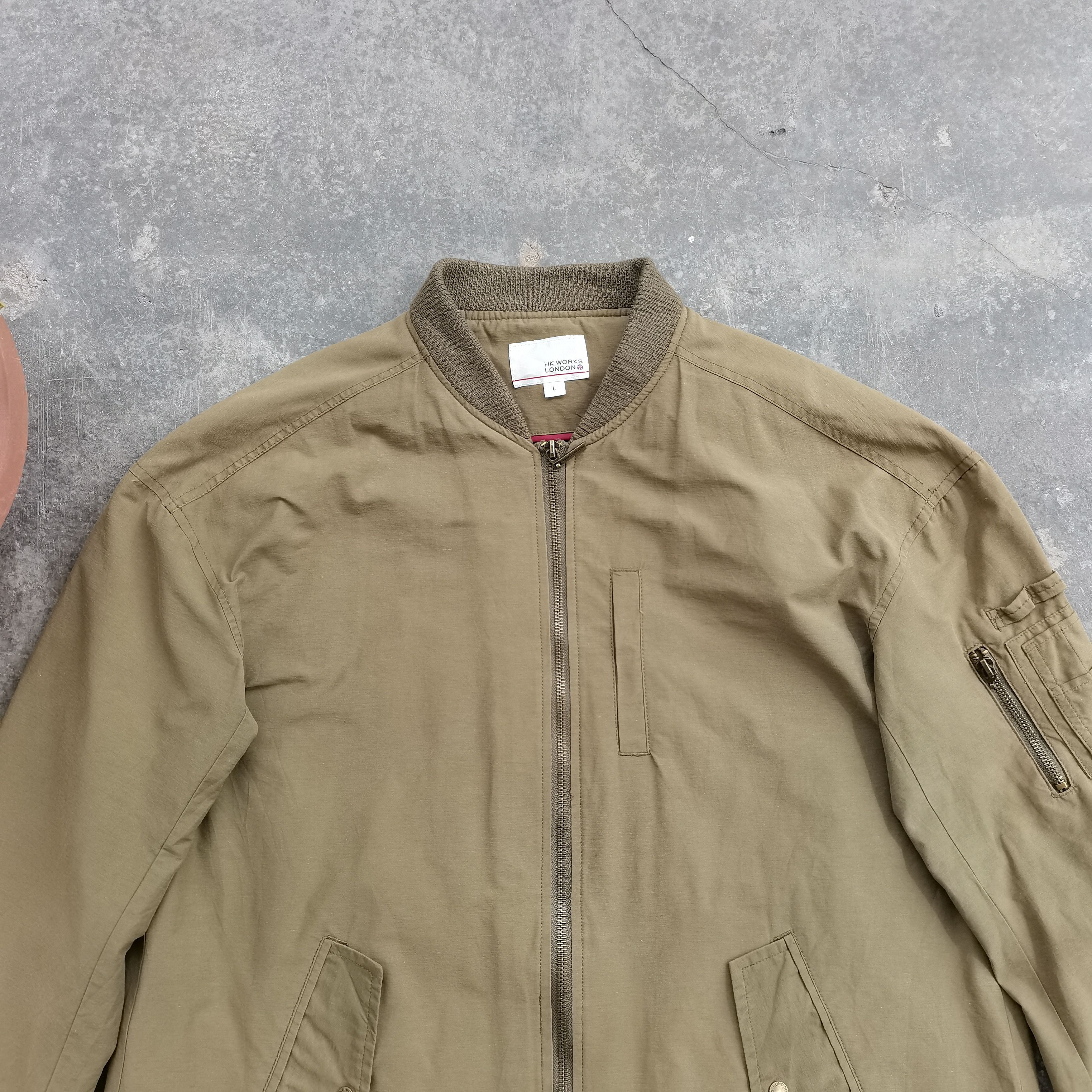 Japanese Brand × Vintage Steals💥 Vintage HK WORKS LONDON Bomber Long Jacket Size US L / EU 52-54 / 3 - 6 Thumbnail