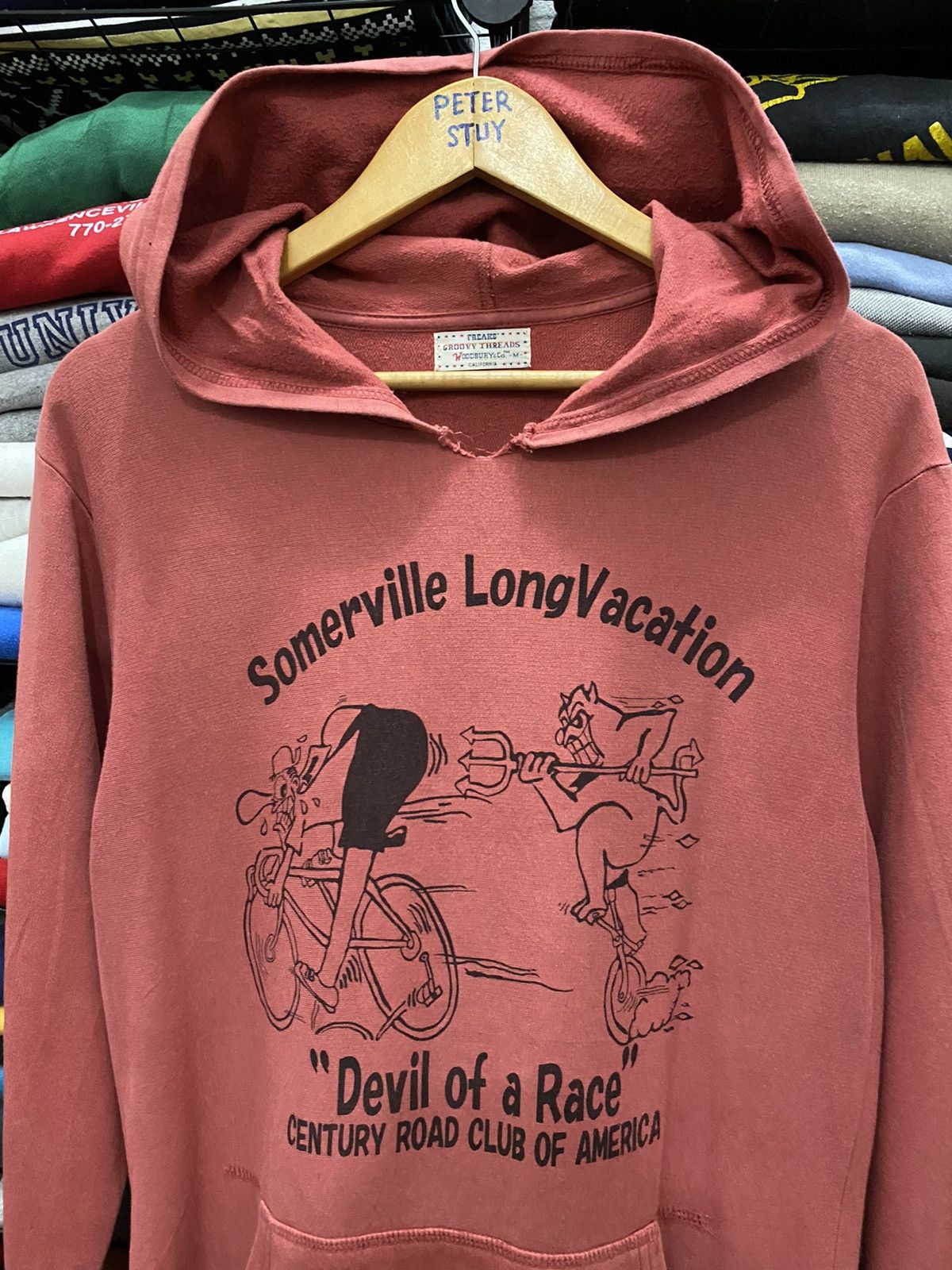 Vintage VINTAGE “DEVIL OF A RACE” HOODIES Size US M / EU 48-50 / 2 - 2 Thumbnail