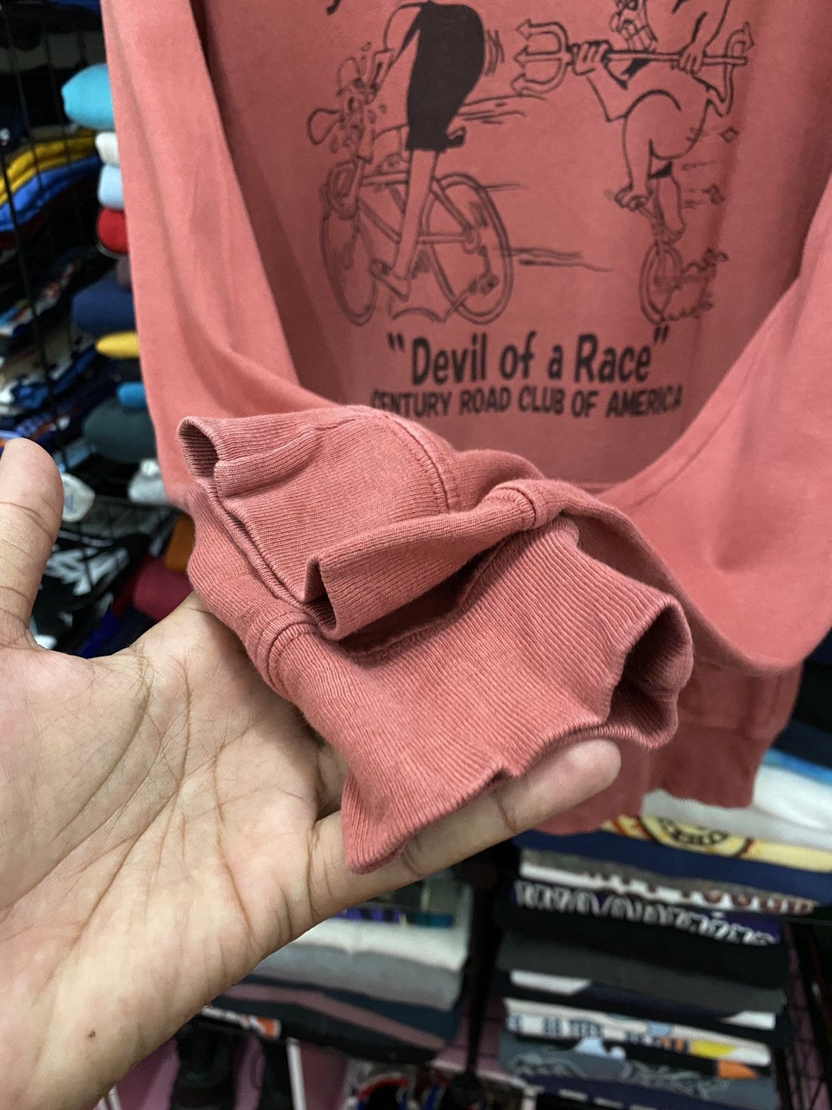 Vintage VINTAGE “DEVIL OF A RACE” HOODIES Size US M / EU 48-50 / 2 - 4 Thumbnail