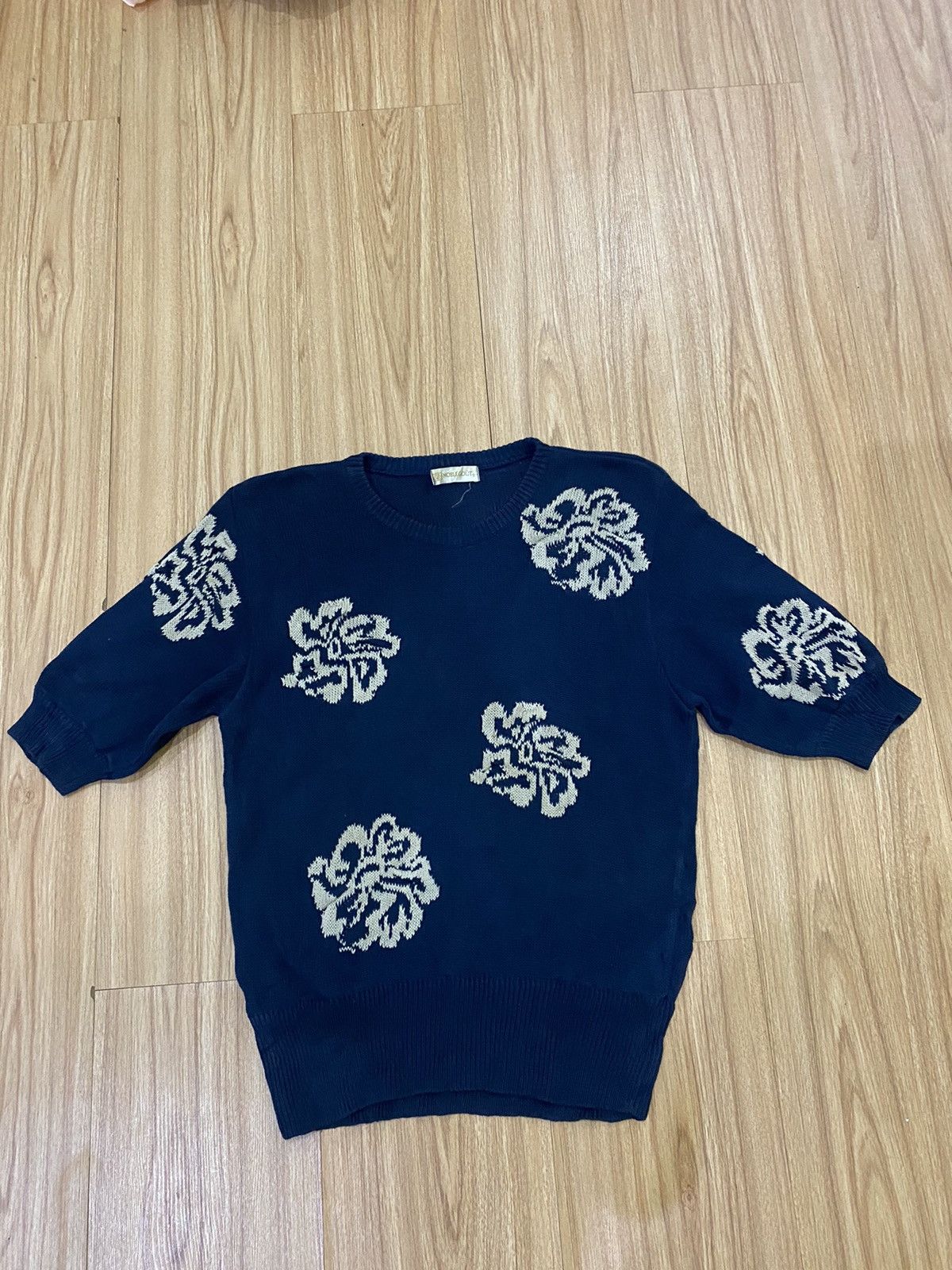image of Noble Gout Knitwear Shirt Nice Design in Dark Blue, Men's (Size Medium)