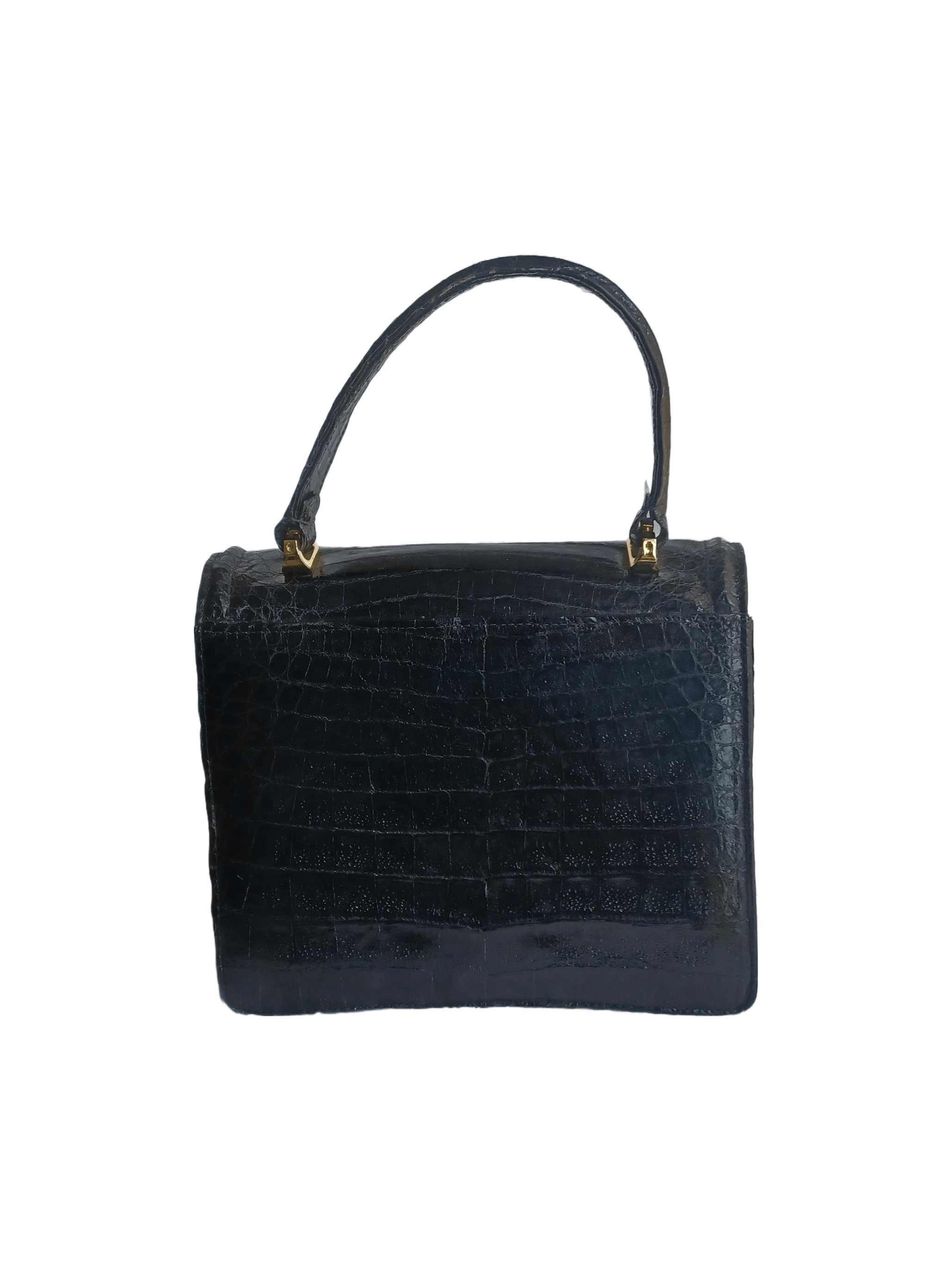 Vintage Areitio Black Leather Top Handle Handbag Grailed
