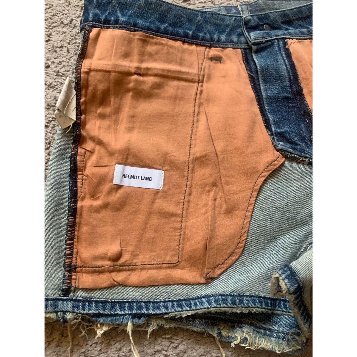 Helmut Lang HELMUT LANG WAX DISTRESS DENIM SHORTS Size 30" / US 8 / IT 44 - 16 Thumbnail