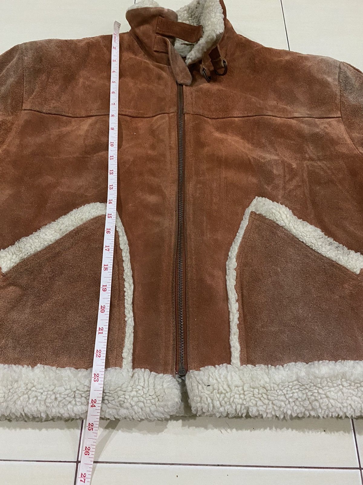 Vintage Vintage designer leather sherpa jacket Size US L / EU 52-54 / 3 - 14 Thumbnail