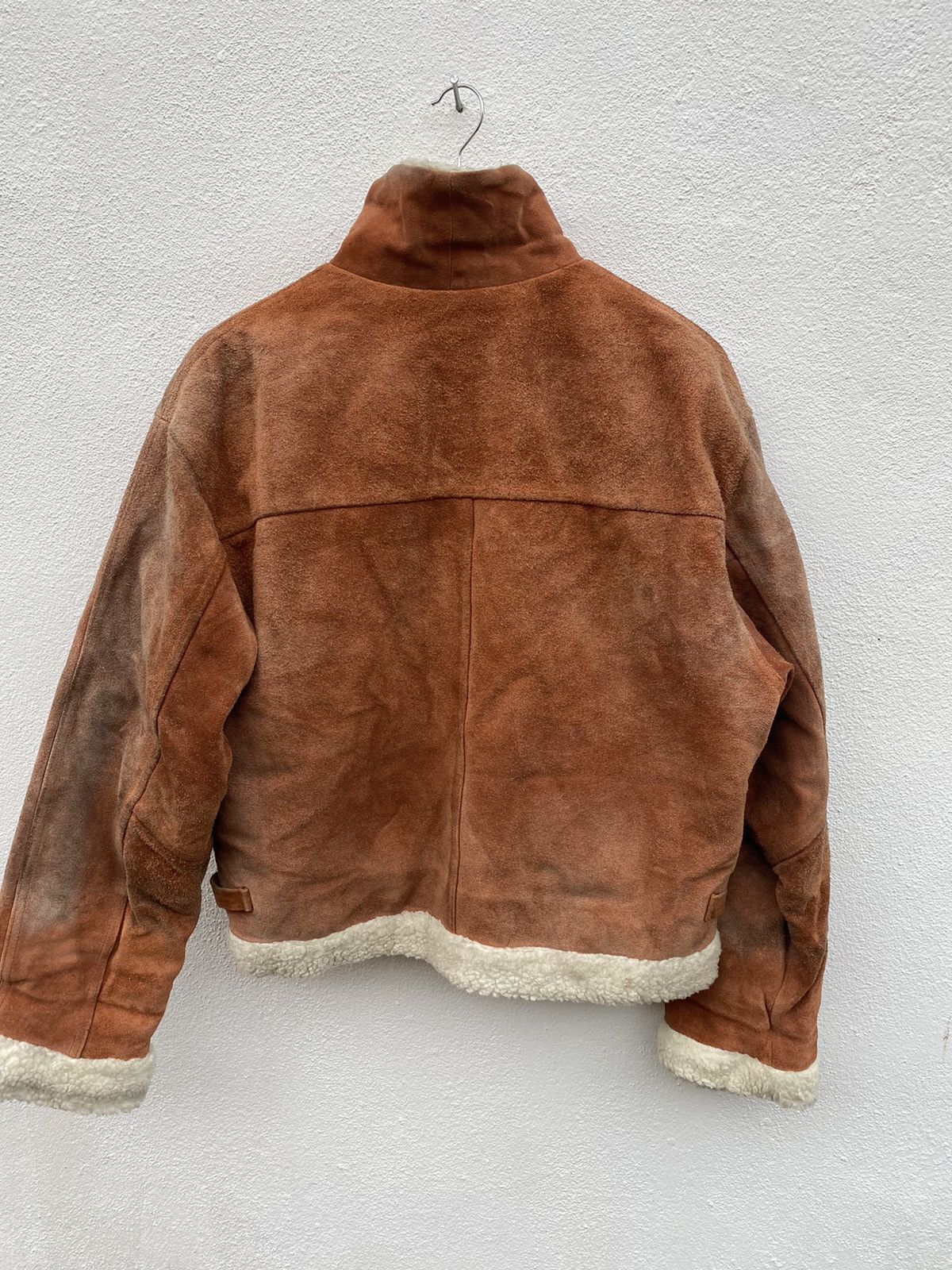 Vintage Vintage designer leather sherpa jacket Size US L / EU 52-54 / 3 - 2 Thumbnail