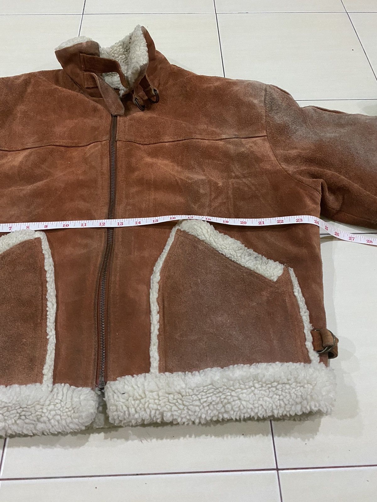 Vintage Vintage designer leather sherpa jacket Size US L / EU 52-54 / 3 - 13 Thumbnail