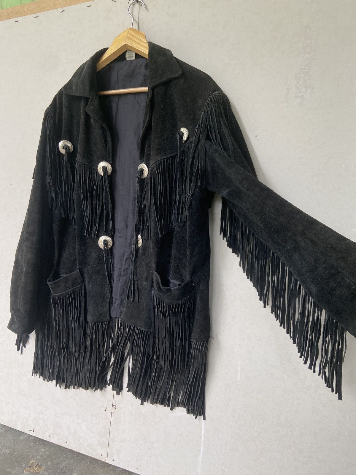 Cowboy Equipment × Vintage Vintage Real Suede Fringe Western Leather Jacket Made in UK Size US M / EU 48-50 / 2 - 4 Thumbnail