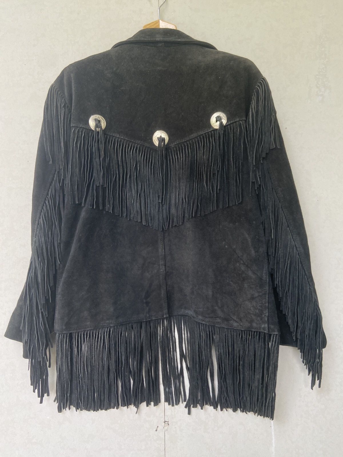 Cowboy Equipment × Vintage Vintage Real Suede Fringe Western Leather Jacket Made in UK Size US M / EU 48-50 / 2 - 2 Thumbnail
