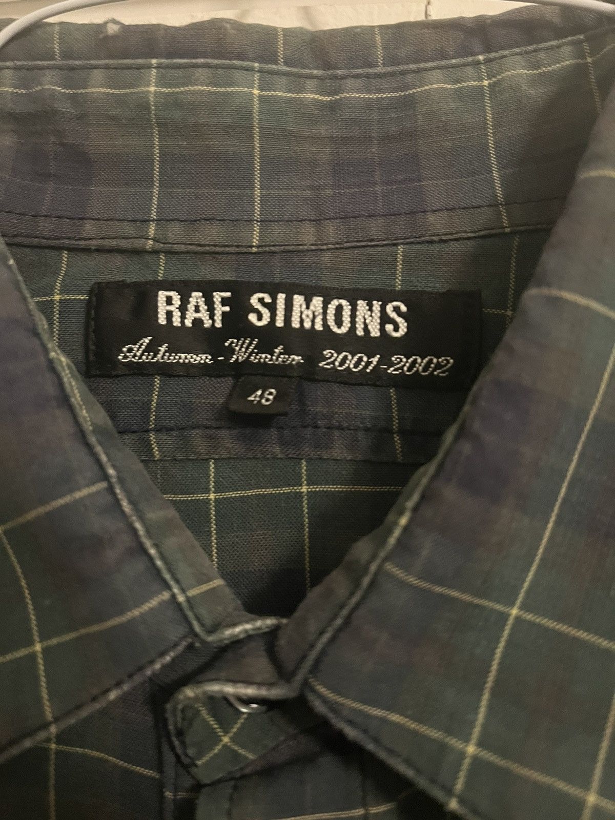Raf Simons Legendary 2001 Riot Riot Riot original double collar shirt ...