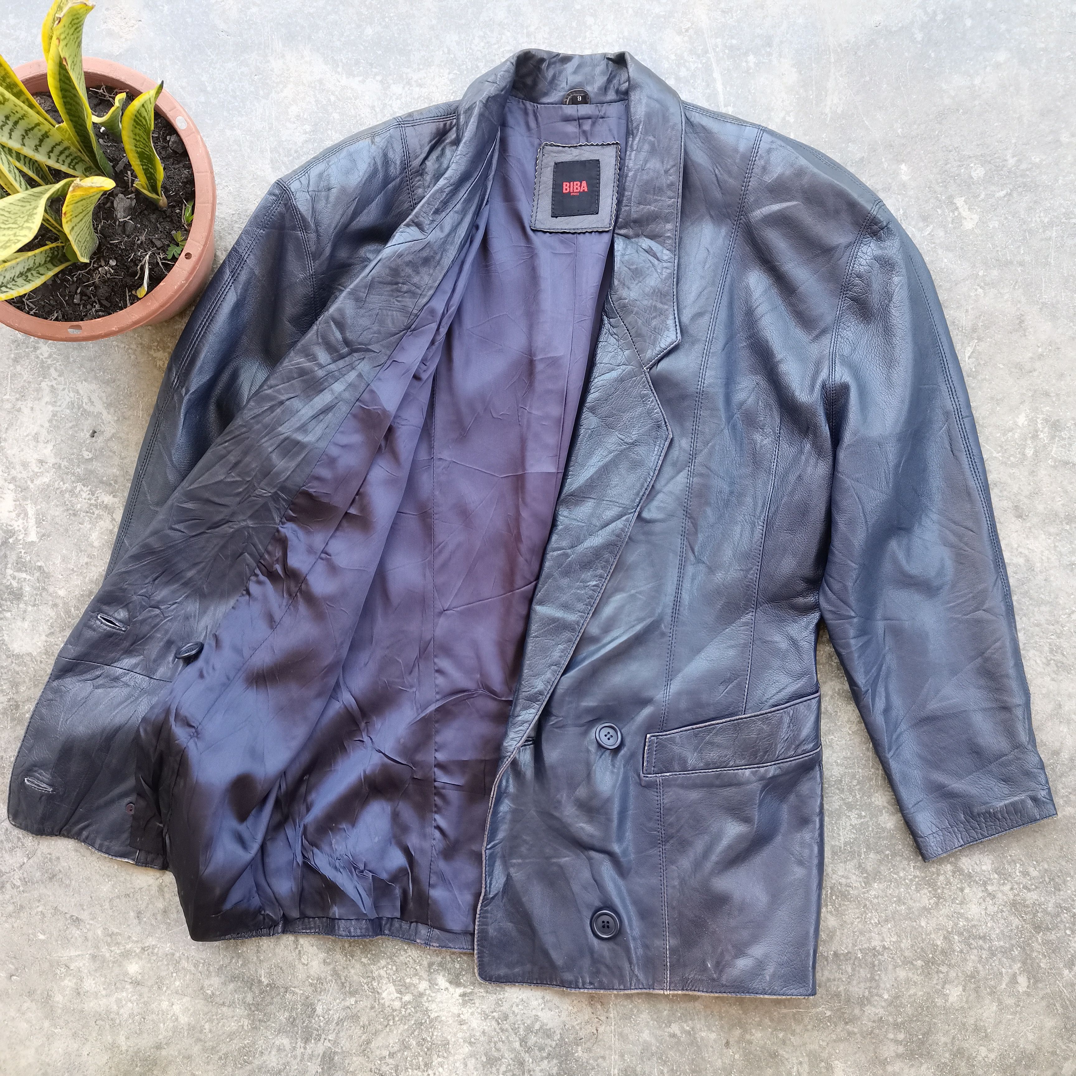 Japanese Brand × Vintage Vintage🔥 BIBA PARIS Indigo Blue Trench Coat/Jacket Size US M / EU 48-50 / 2 - 3 Thumbnail