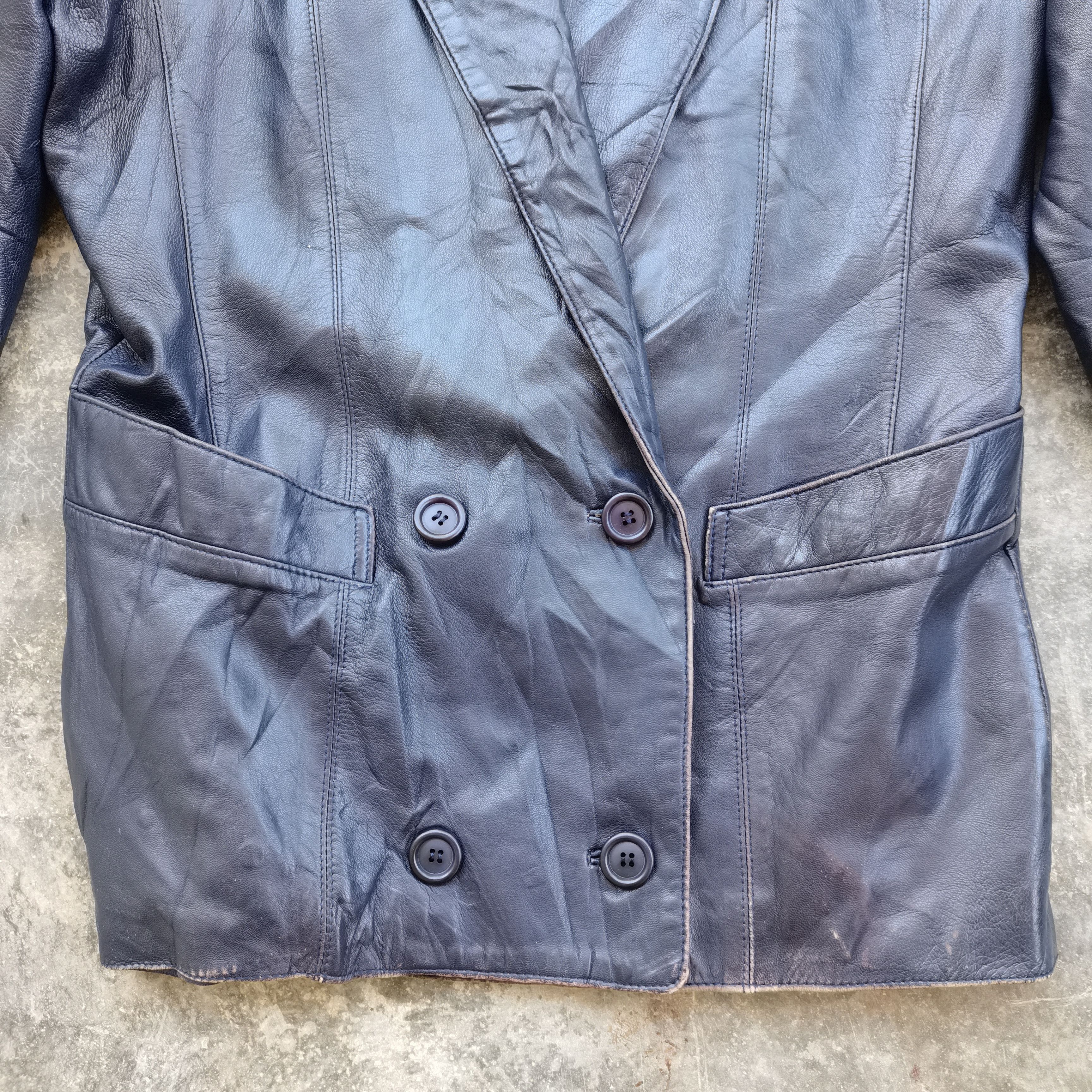 Japanese Brand × Vintage Vintage🔥 BIBA PARIS Indigo Blue Trench Coat/Jacket Size US M / EU 48-50 / 2 - 4 Thumbnail