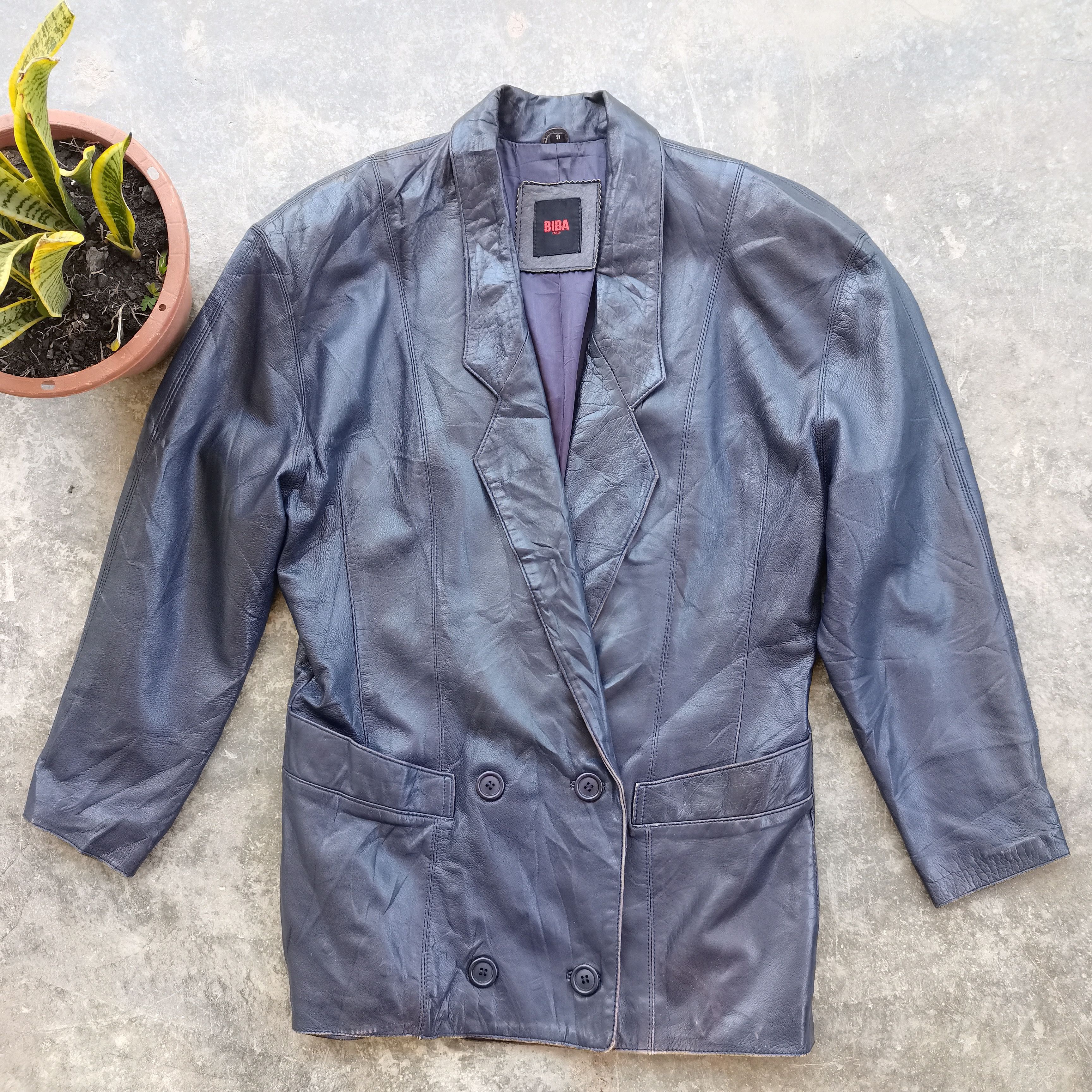 Japanese Brand × Vintage Vintage🔥 BIBA PARIS Indigo Blue Trench Coat/Jacket Size US M / EU 48-50 / 2 - 2 Thumbnail