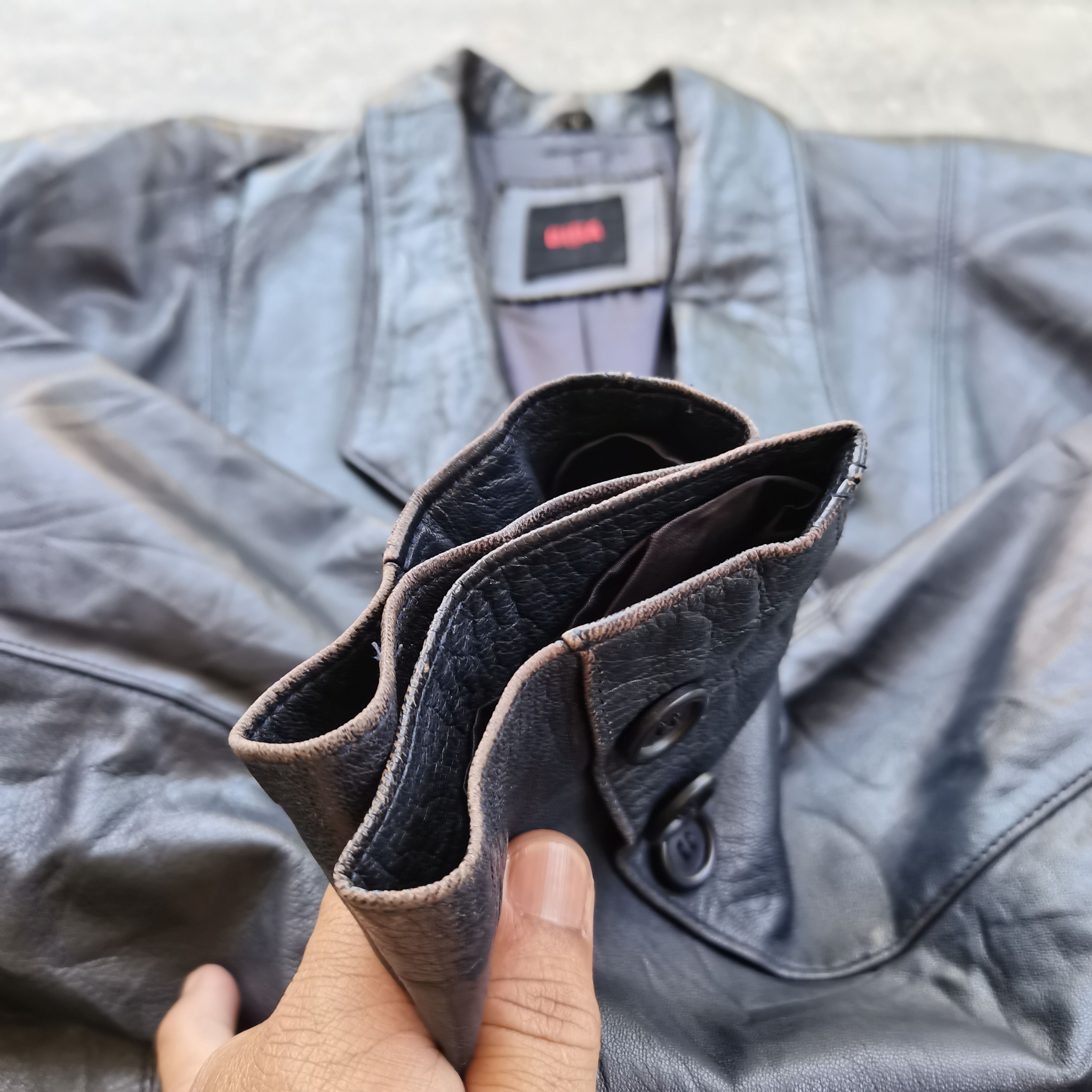 Japanese Brand × Vintage Vintage🔥 BIBA PARIS Indigo Blue Trench Coat/Jacket Size US M / EU 48-50 / 2 - 6 Thumbnail