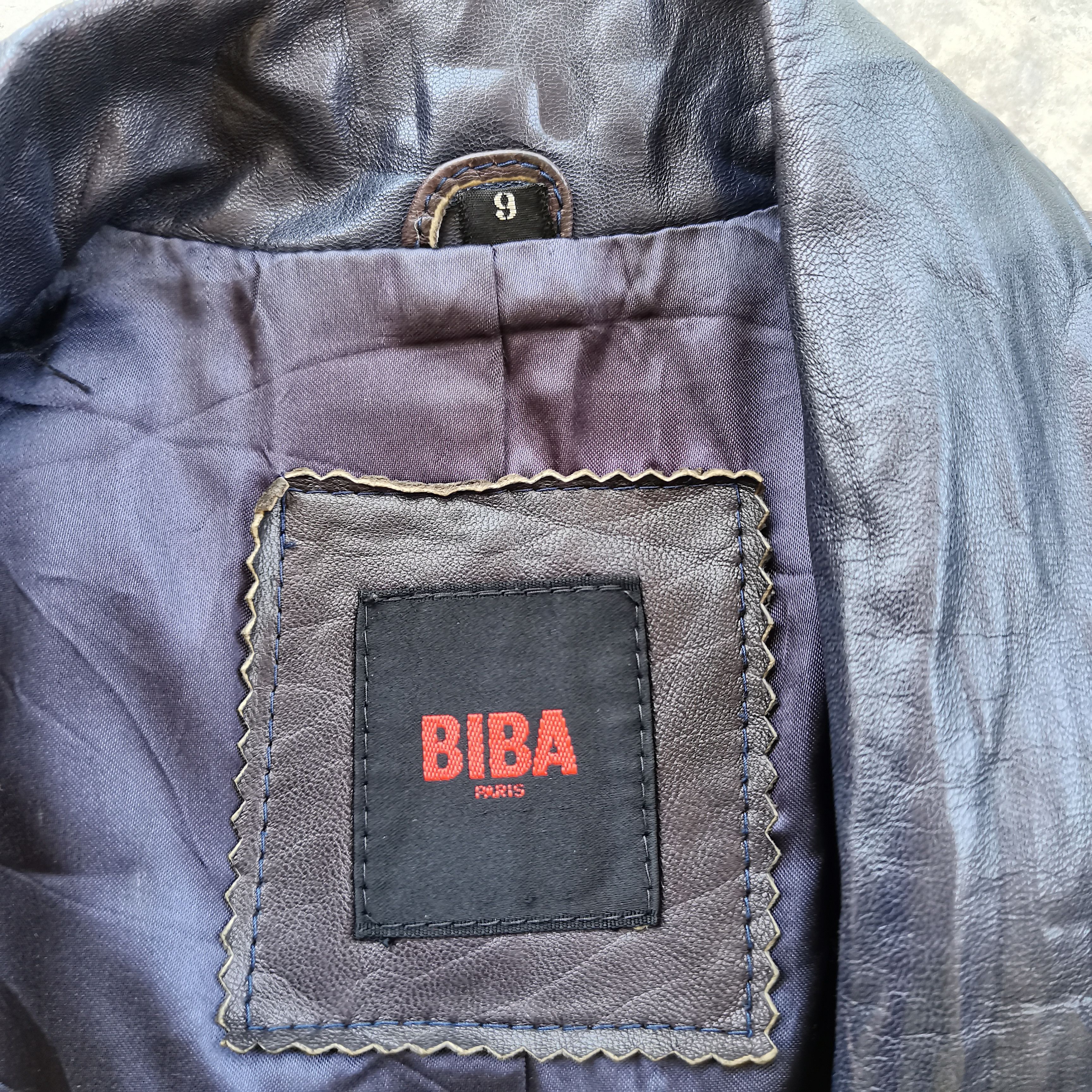 Japanese Brand × Vintage Vintage🔥 BIBA PARIS Indigo Blue Trench Coat/Jacket Size US M / EU 48-50 / 2 - 12 Thumbnail