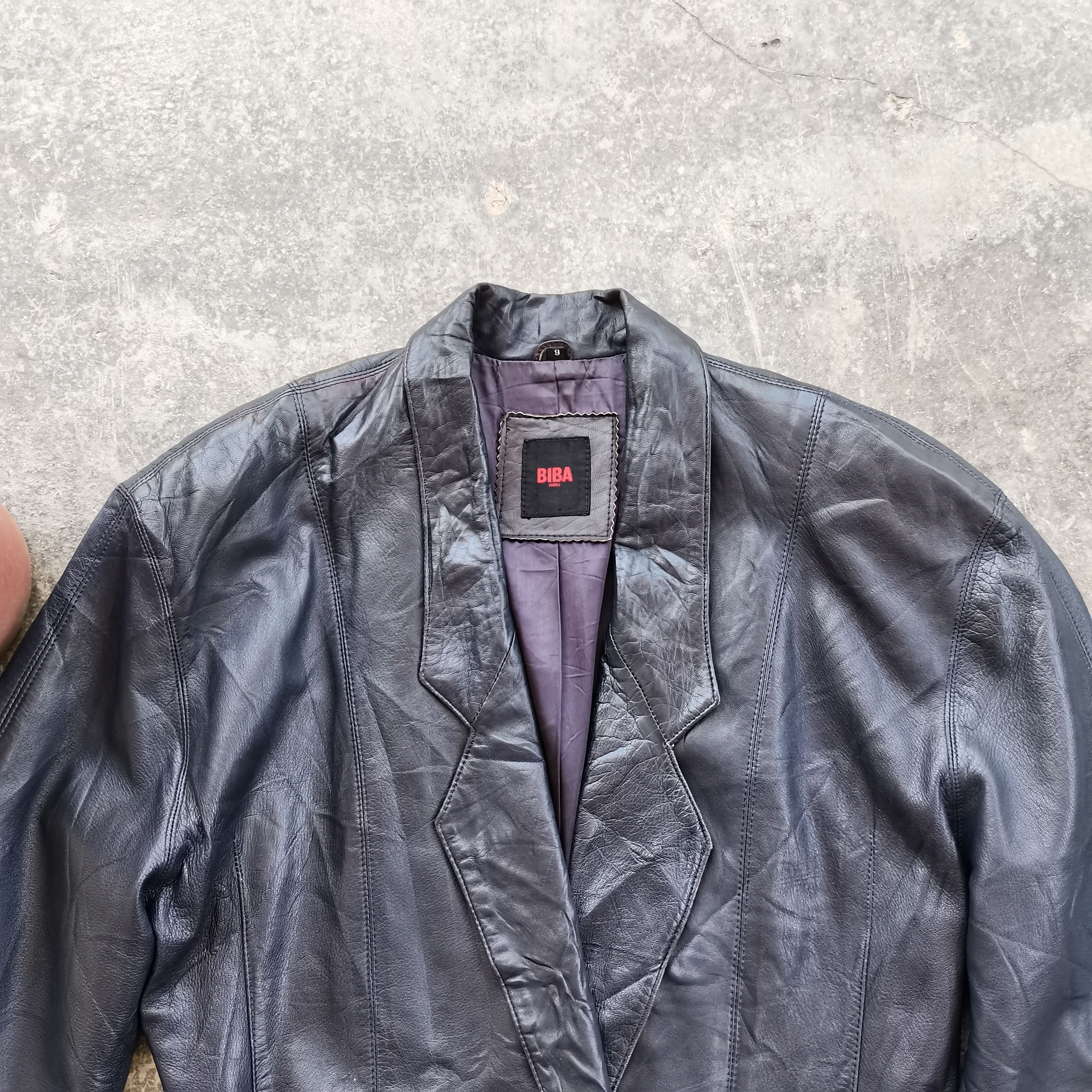 Japanese Brand × Vintage Vintage🔥 BIBA PARIS Indigo Blue Trench Coat/Jacket Size US M / EU 48-50 / 2 - 5 Thumbnail