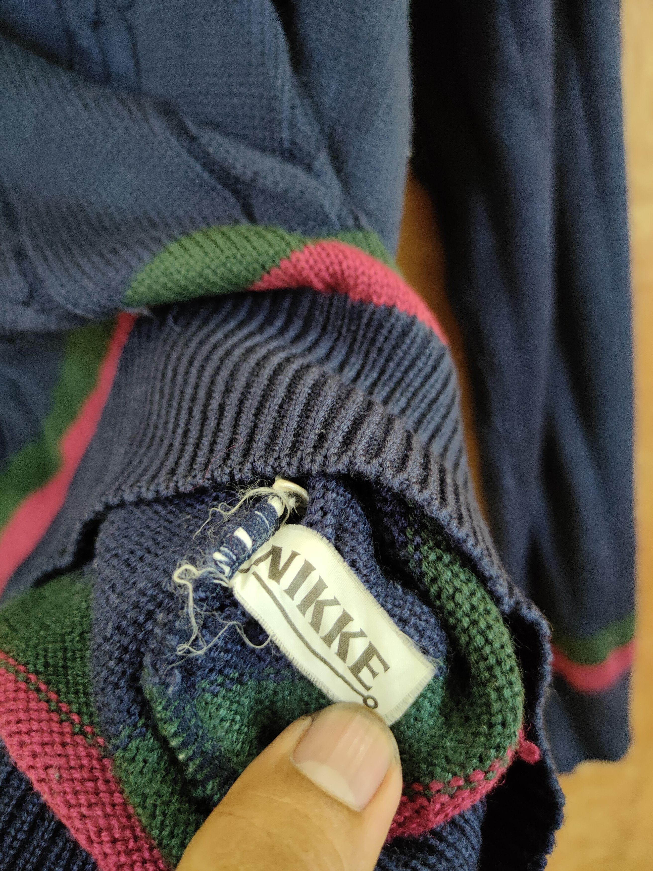 Vintage DL 90s Nikke Tombow varsity mate japan knitwear vtg #46-385 Size US L / EU 52-54 / 3 - 6 Thumbnail
