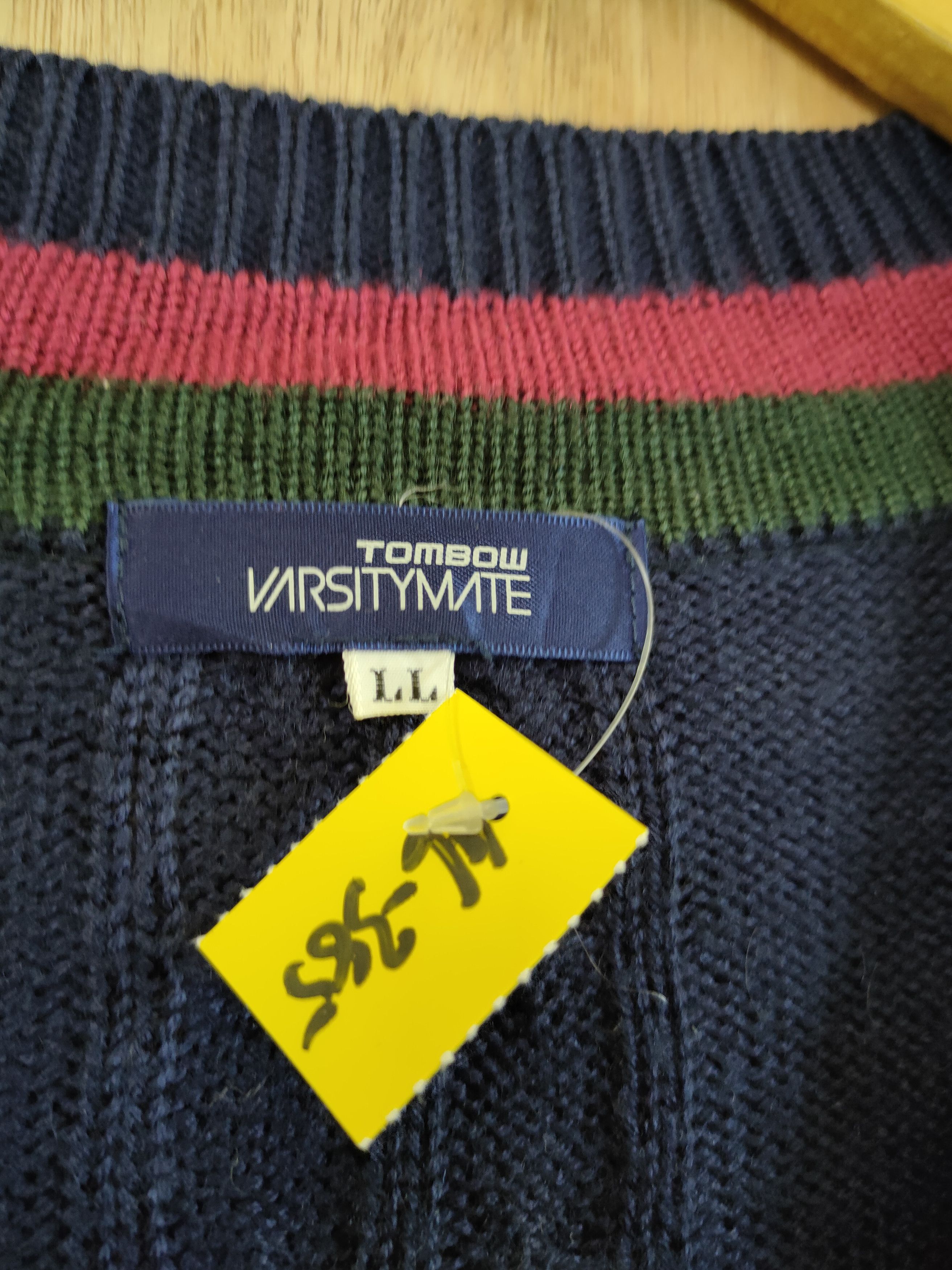 Vintage DL 90s Nikke Tombow varsity mate japan knitwear vtg #46-385 Size US L / EU 52-54 / 3 - 4 Thumbnail