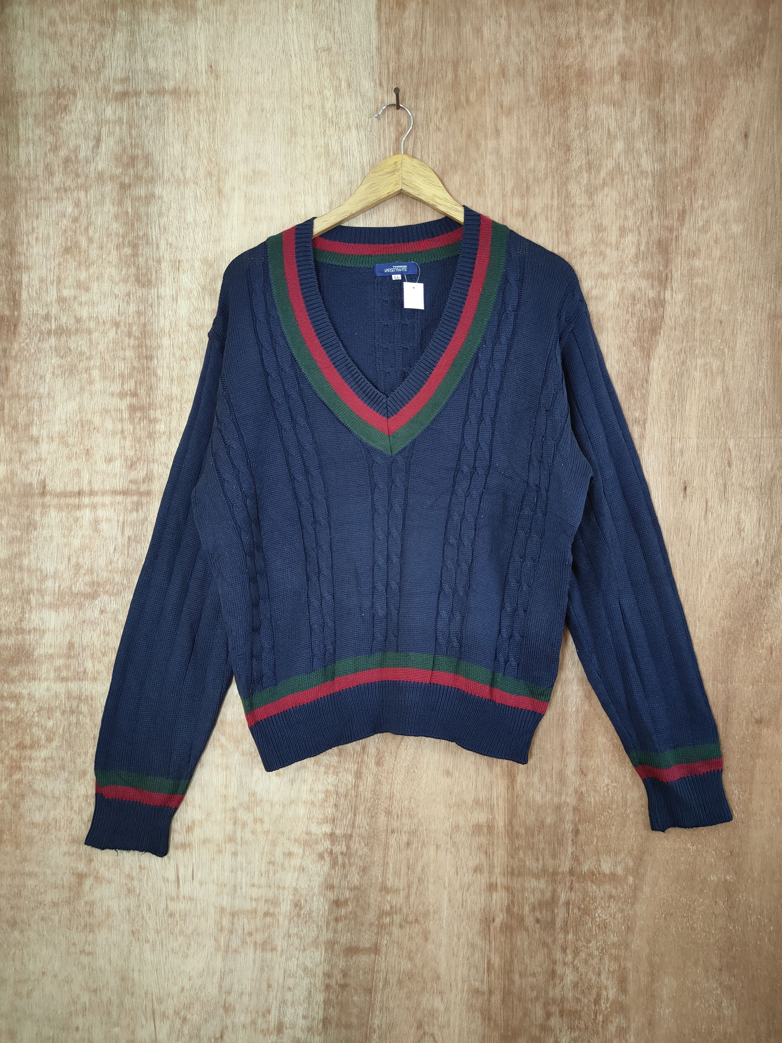 Vintage DL 90s Nikke Tombow varsity mate japan knitwear vtg #46-385 Size US L / EU 52-54 / 3 - 1 Thumbnail