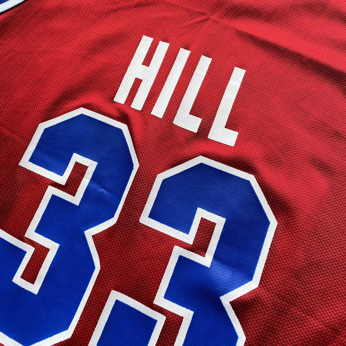 Champion × NBA × Vintage vintage 90s CHAMPION DETROIT PISTONS GRANT HILL jersey Size US XL / EU 56 / 4 - 6 Thumbnail