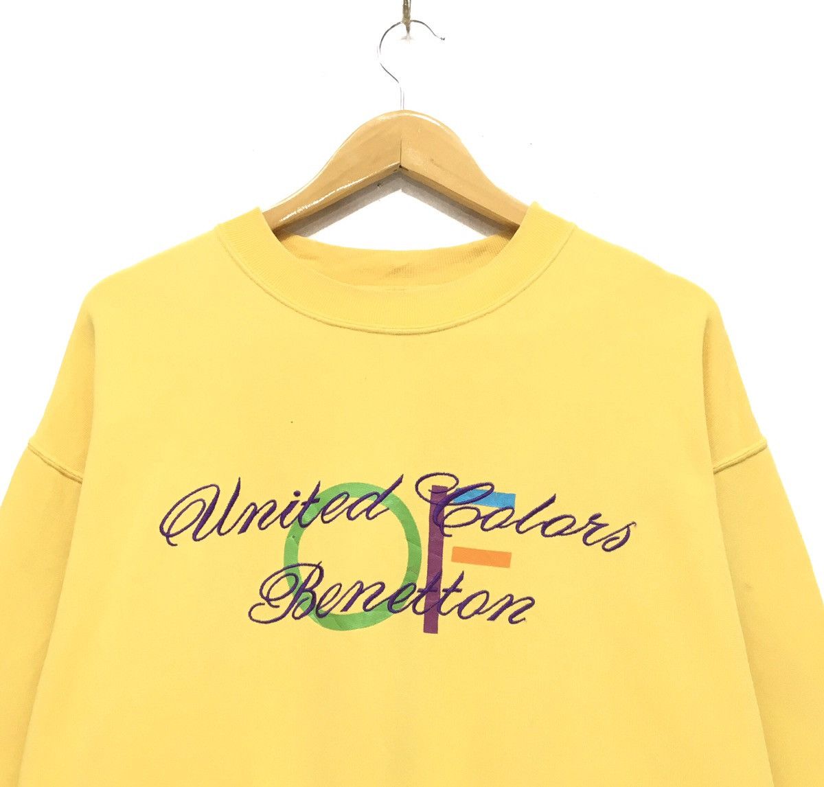 Benetton Vintage BENETTON CrewNeck sweatshirt Multicolour Logo Size US S / EU 44-46 / 1 - 4 Thumbnail