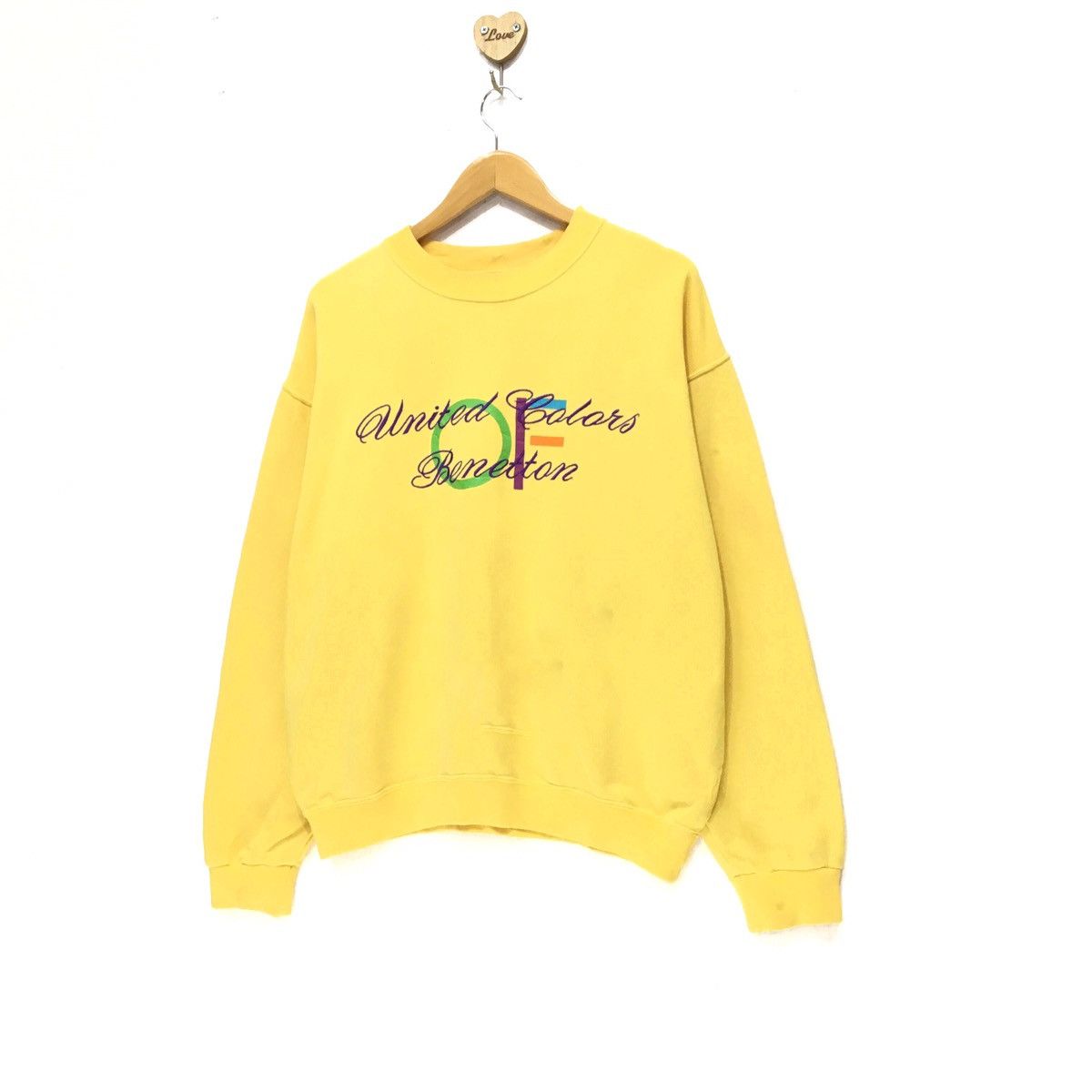 Benetton Vintage BENETTON CrewNeck sweatshirt Multicolour Logo Size US S / EU 44-46 / 1 - 3 Thumbnail