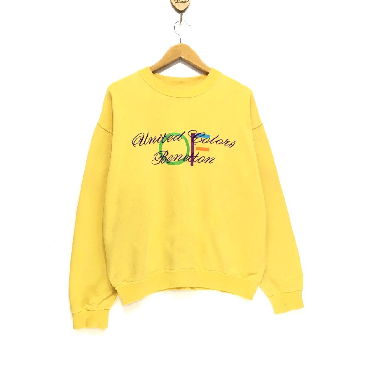 Benetton Vintage BENETTON CrewNeck sweatshirt Multicolour Logo Size US S / EU 44-46 / 1 - 2 Thumbnail