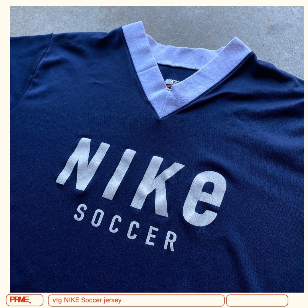 Nike × Vintage vintage Y2K NIKE Soccer spellout NIKE FIT jersey t-shirt Size US L / EU 52-54 / 3 - 2 Thumbnail