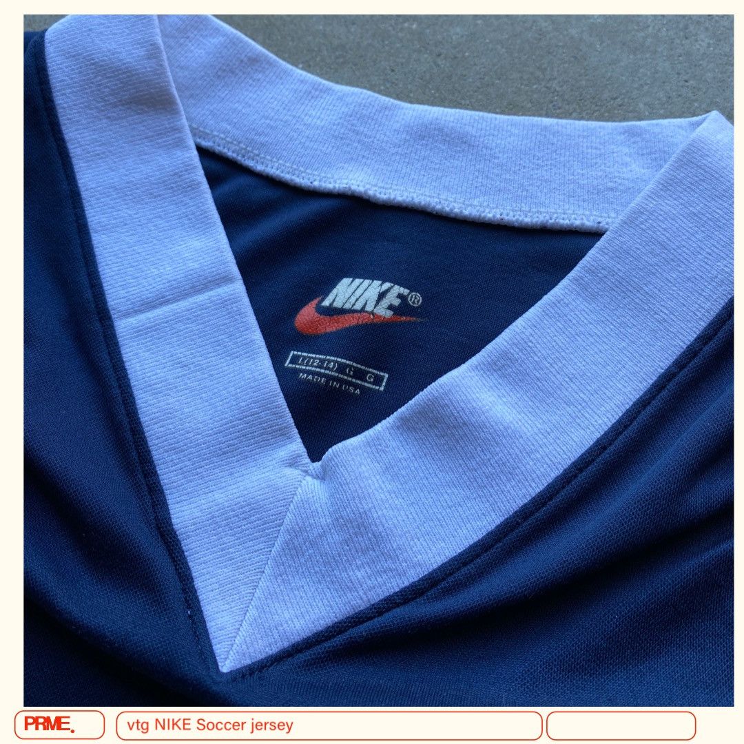 Nike × Vintage vintage Y2K NIKE Soccer spellout NIKE FIT jersey t-shirt Size US L / EU 52-54 / 3 - 7 Thumbnail