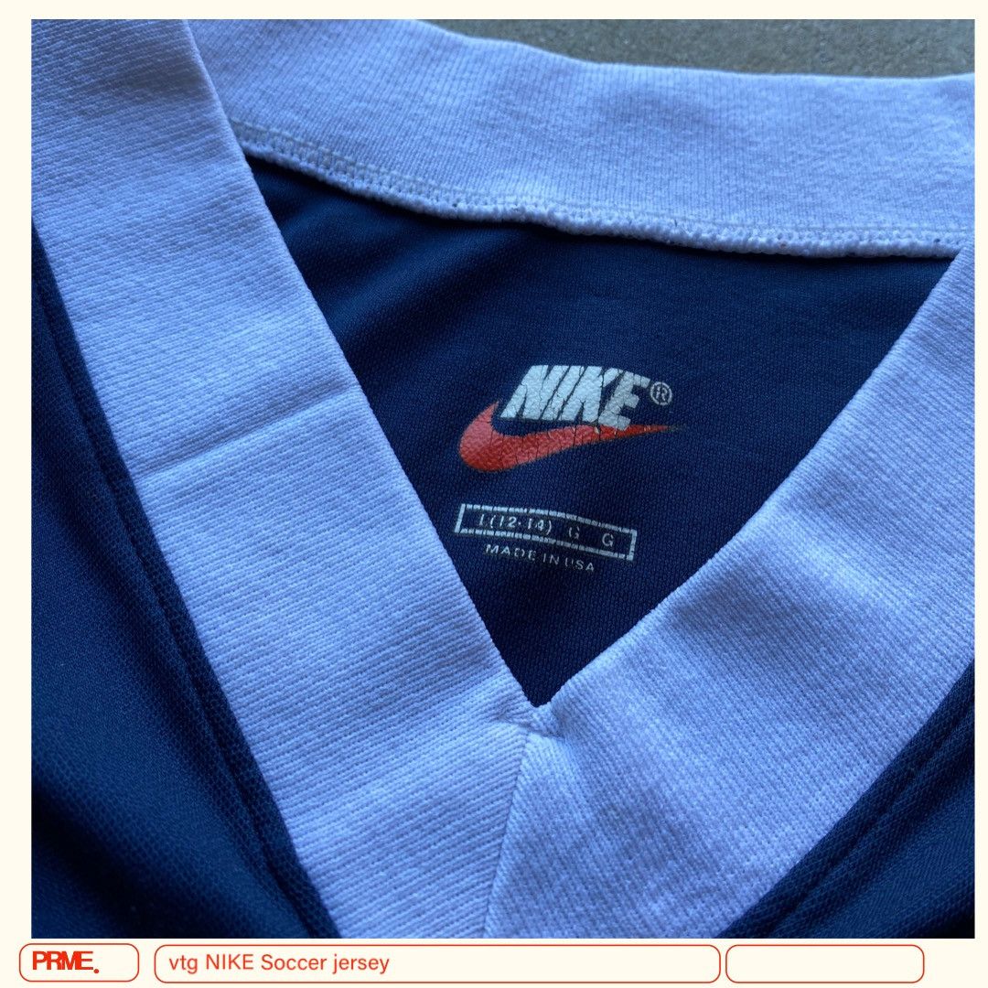 Nike × Vintage vintage Y2K NIKE Soccer spellout NIKE FIT jersey t-shirt Size US L / EU 52-54 / 3 - 9 Thumbnail
