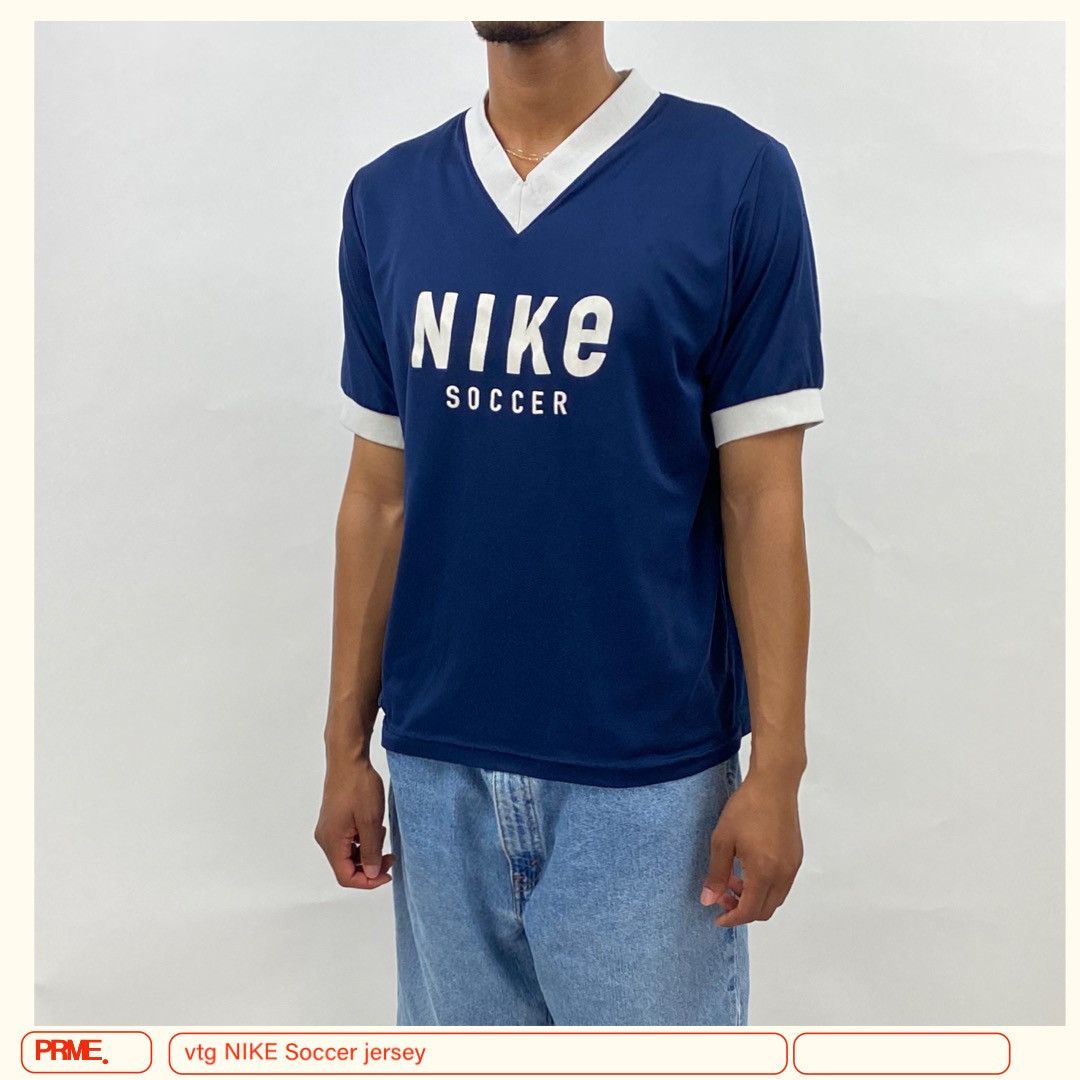 Nike × Vintage vintage Y2K NIKE Soccer spellout NIKE FIT jersey t-shirt Size US L / EU 52-54 / 3 - 3 Thumbnail