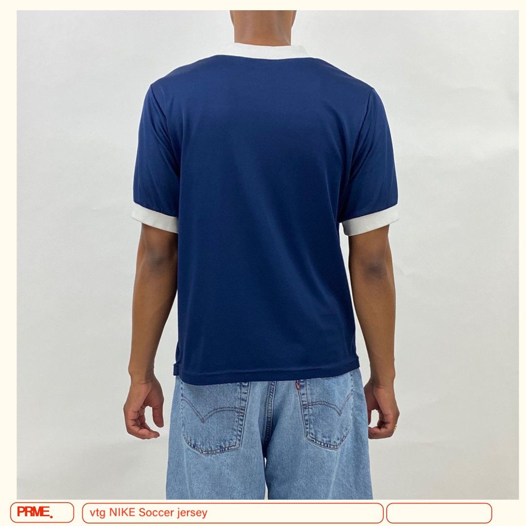 Nike × Vintage vintage Y2K NIKE Soccer spellout NIKE FIT jersey t-shirt Size US L / EU 52-54 / 3 - 4 Thumbnail