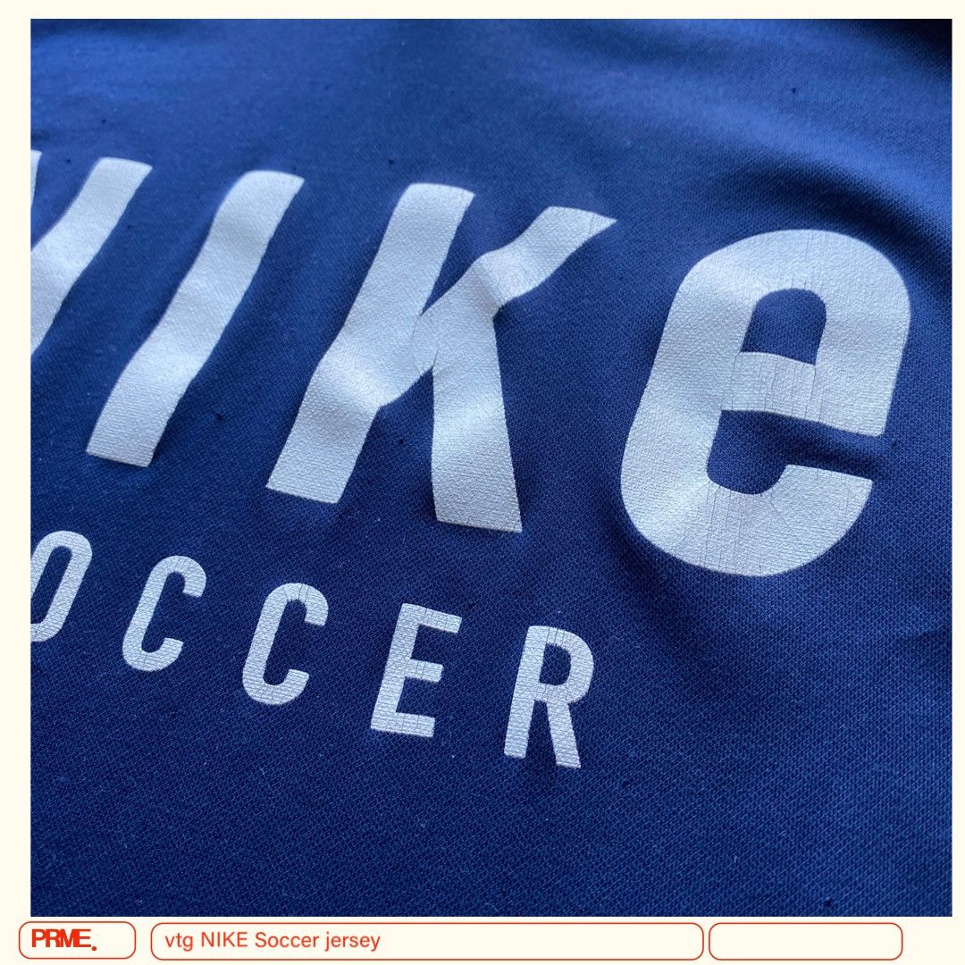 Nike × Vintage vintage Y2K NIKE Soccer spellout NIKE FIT jersey t-shirt Size US L / EU 52-54 / 3 - 6 Thumbnail
