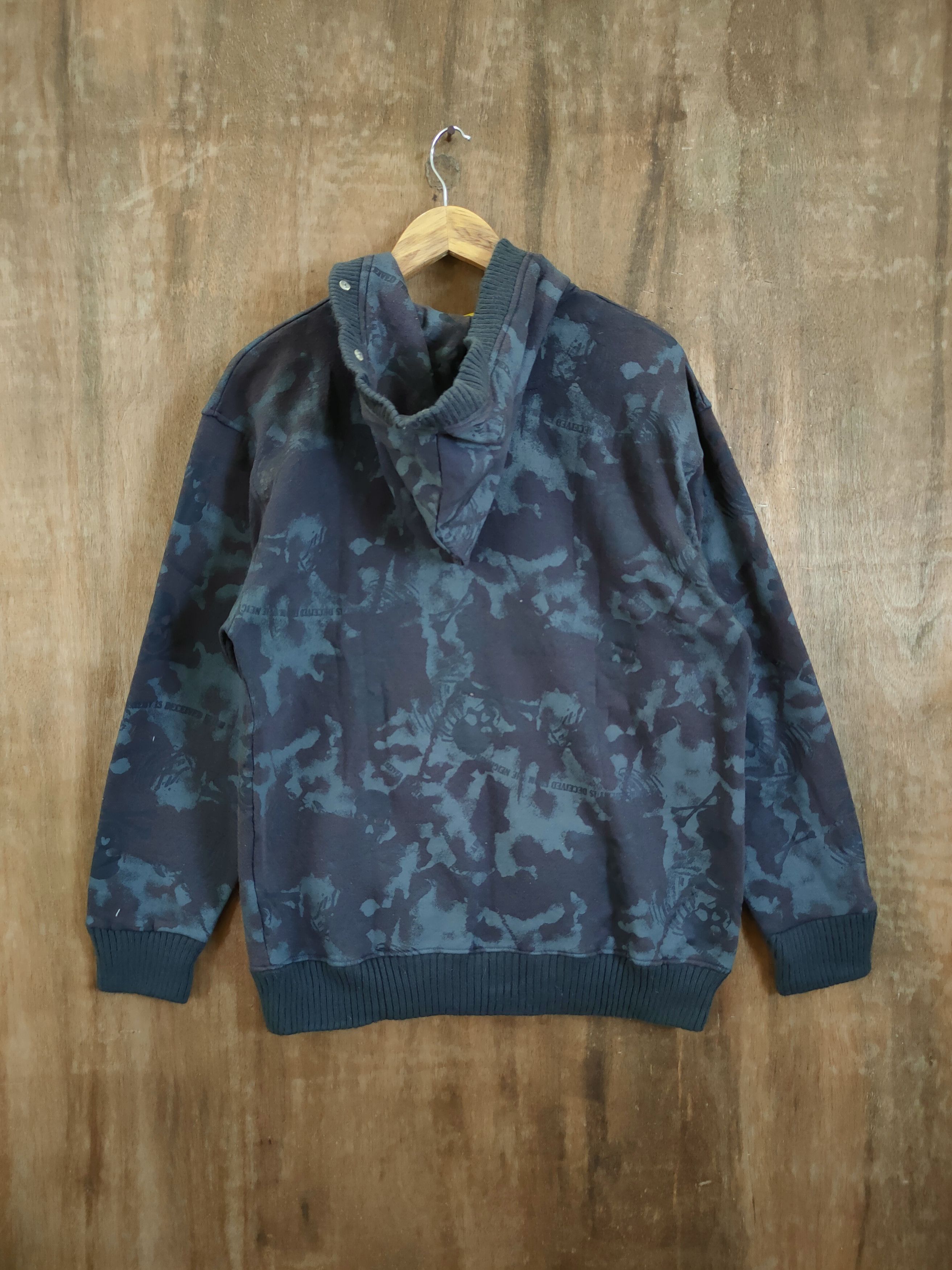 Japanese Brand DL Defective Struct fullprint skull hoodie sweater #46-856 Size US M / EU 48-50 / 2 - 8 Thumbnail