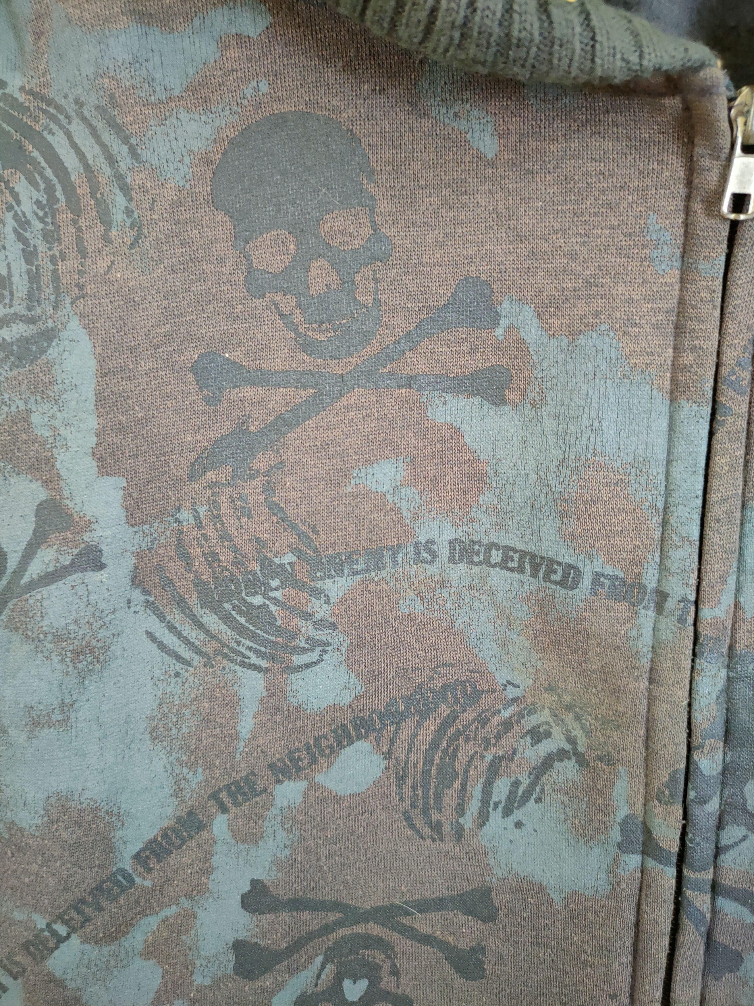 Japanese Brand DL Defective Struct fullprint skull hoodie sweater #46-856 Size US M / EU 48-50 / 2 - 4 Thumbnail